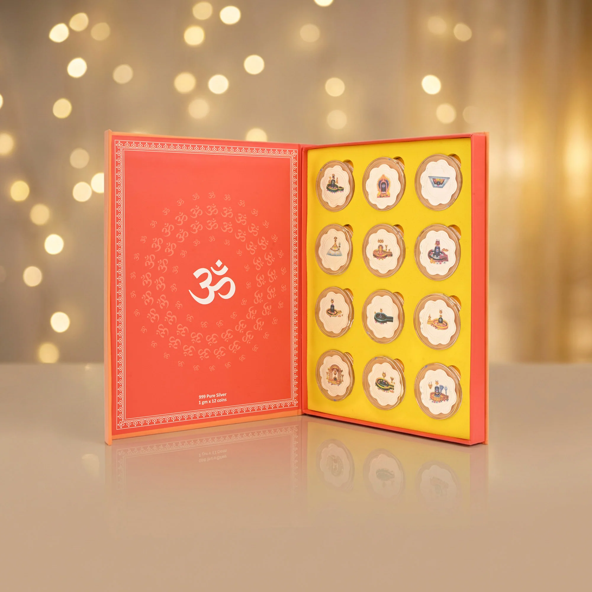 12 Jyotirling 999 Silver Coin Box (12 Coins) - Image 4