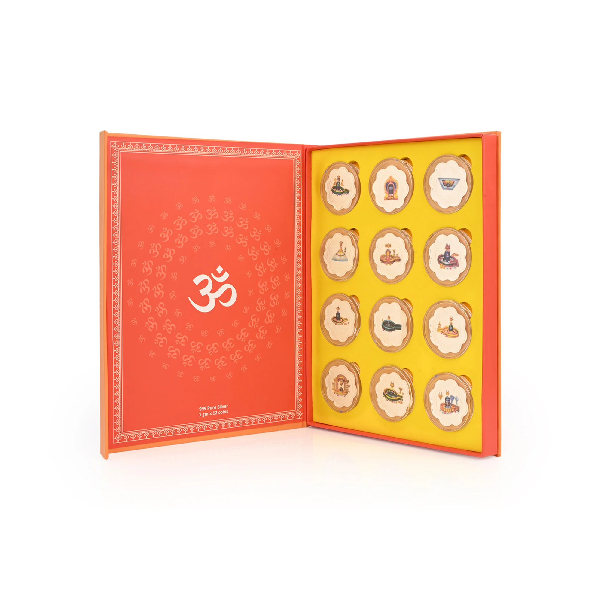12 Jyotirling 999 Silver Coin Box (12 Coins) - Image 5