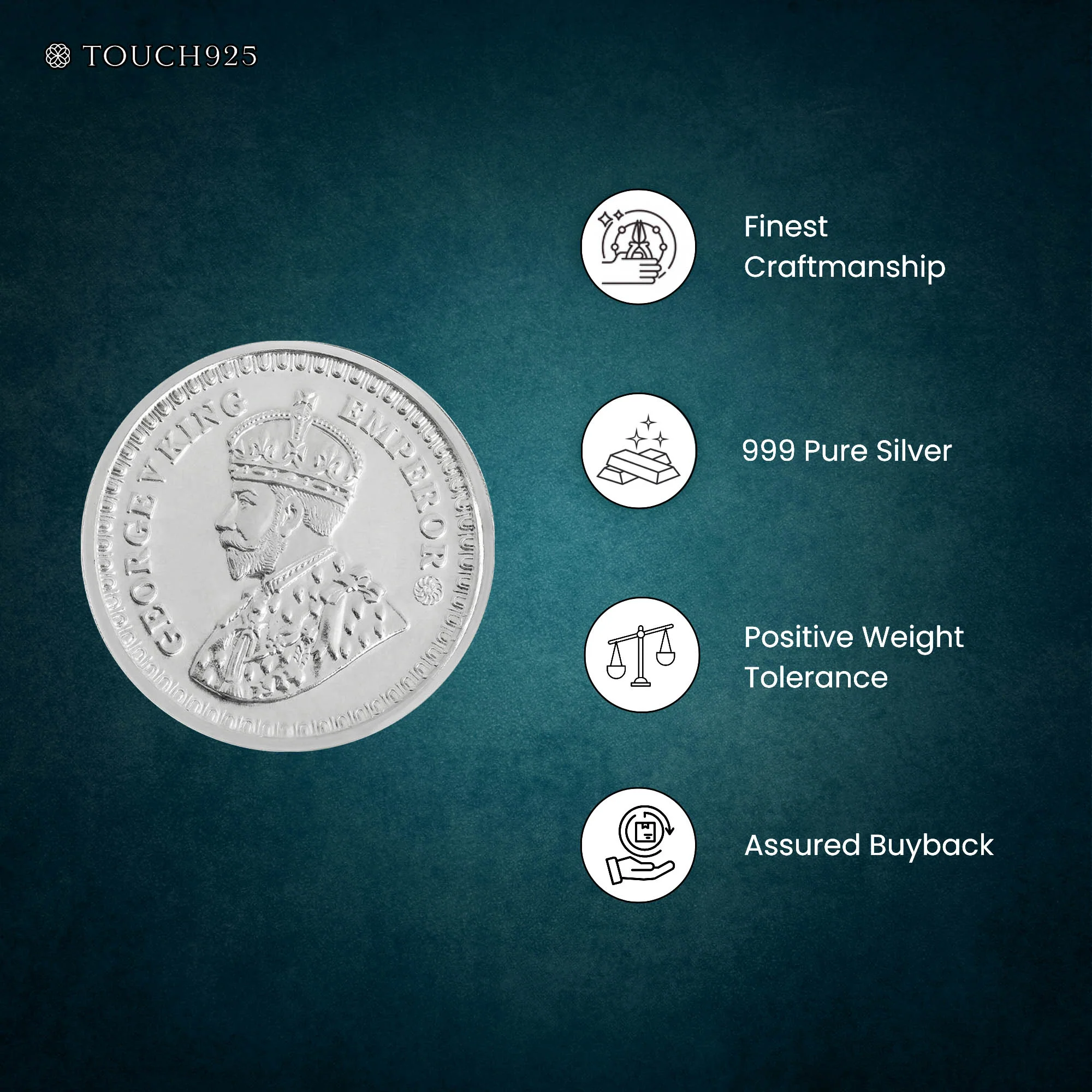 1g King George V 999 Silver Coin