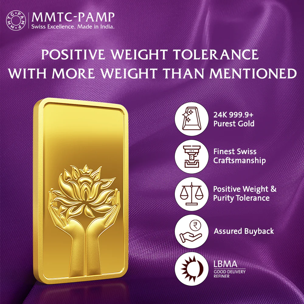 24K (999.9+) Purest 2 gm Lotus Gold Bar - Image 4