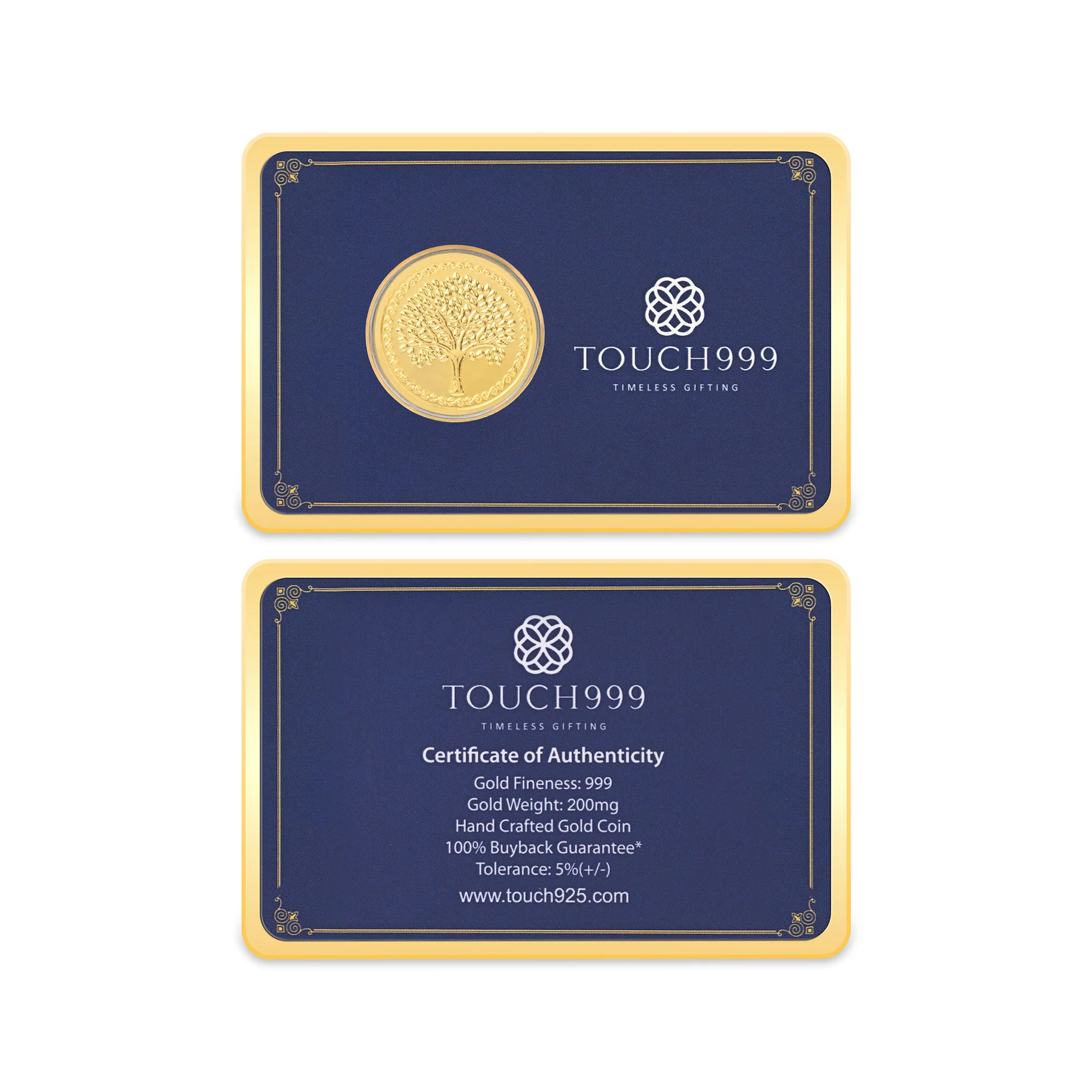 24K (999) Pure 200 mg Tree Gold Coin - Image 5