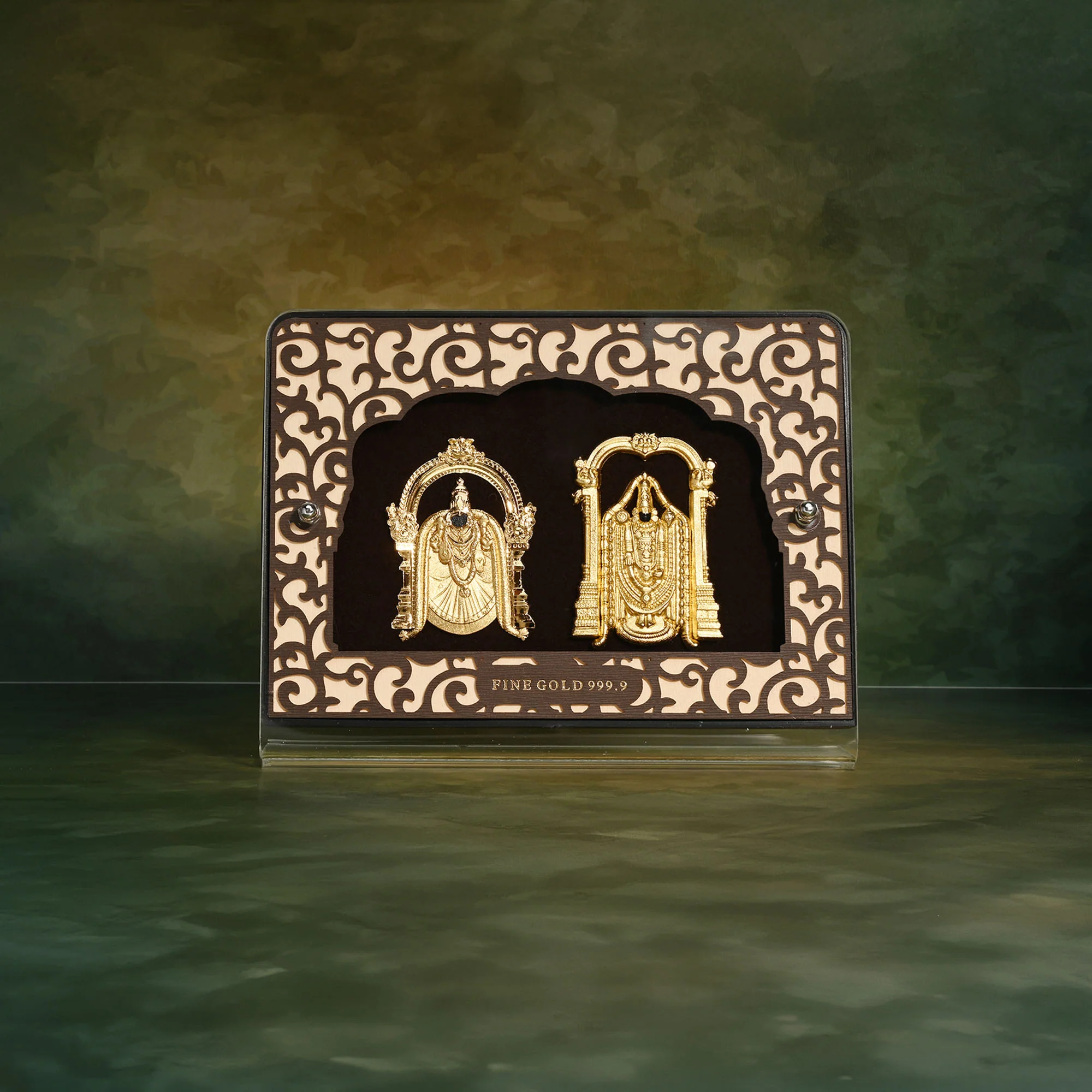 24K Gold Foil Balaji Padmavati Frame