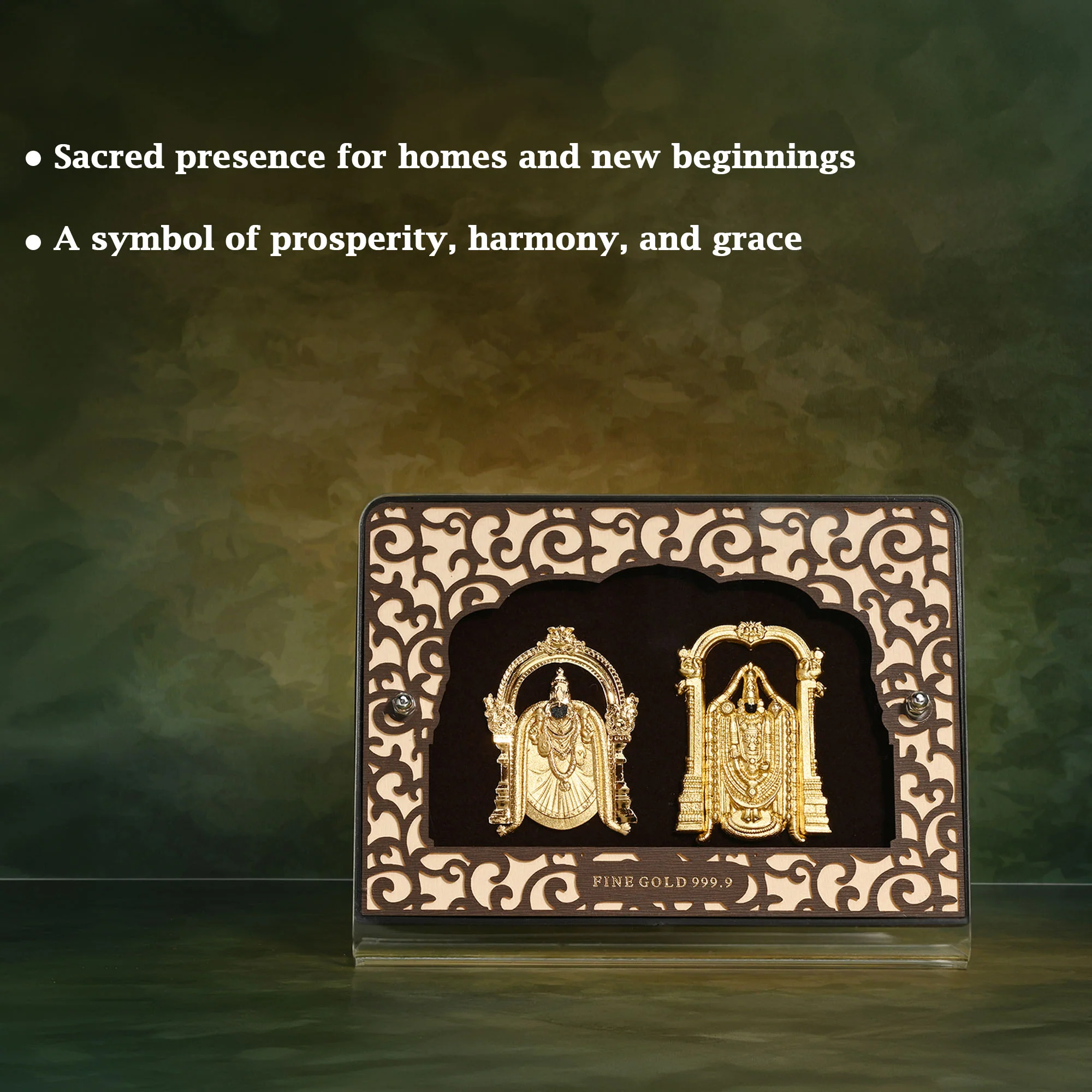 24K Gold Foil Balaji Padmavati Frame - Image 2