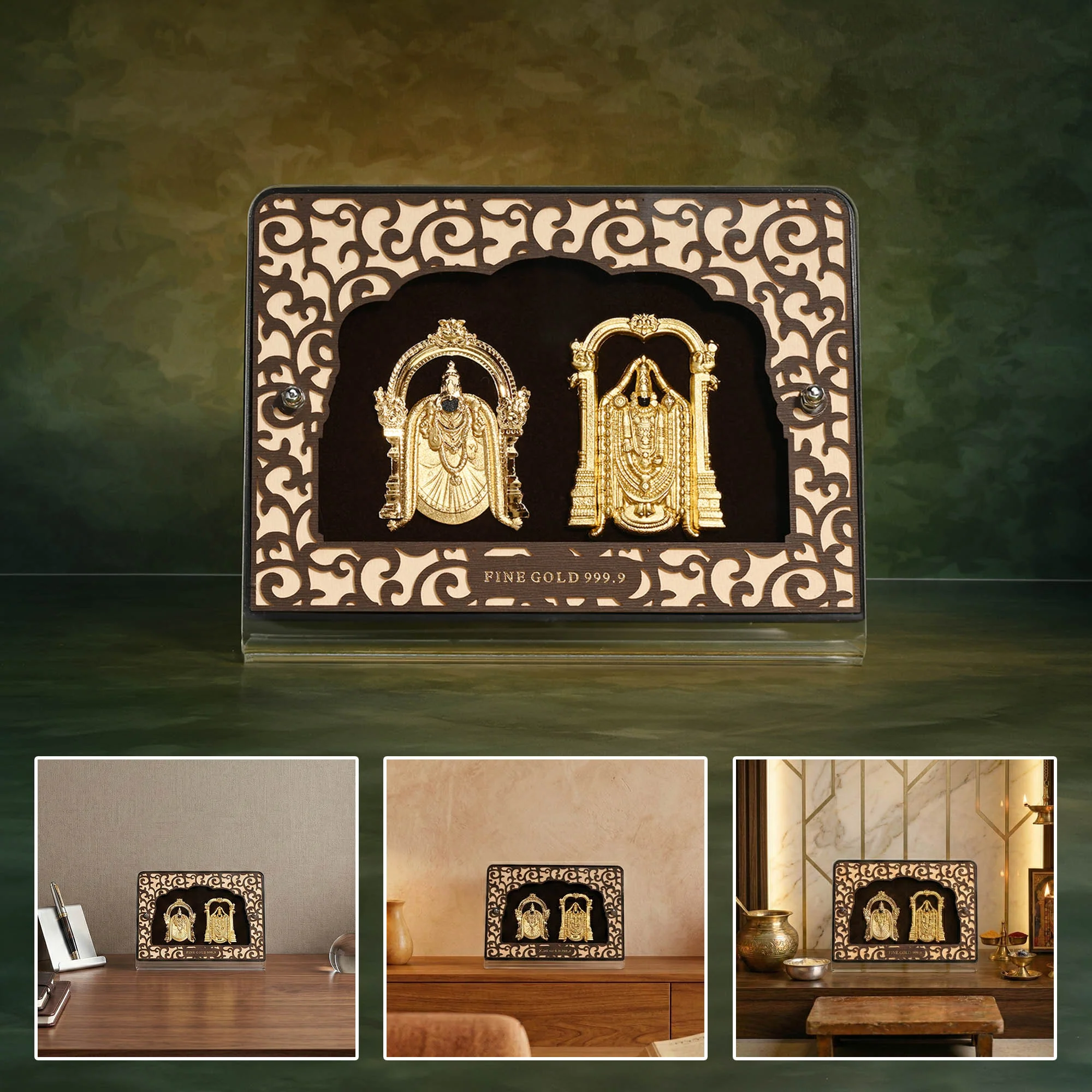 24K Gold Foil Balaji Padmavati Frame - Image 6