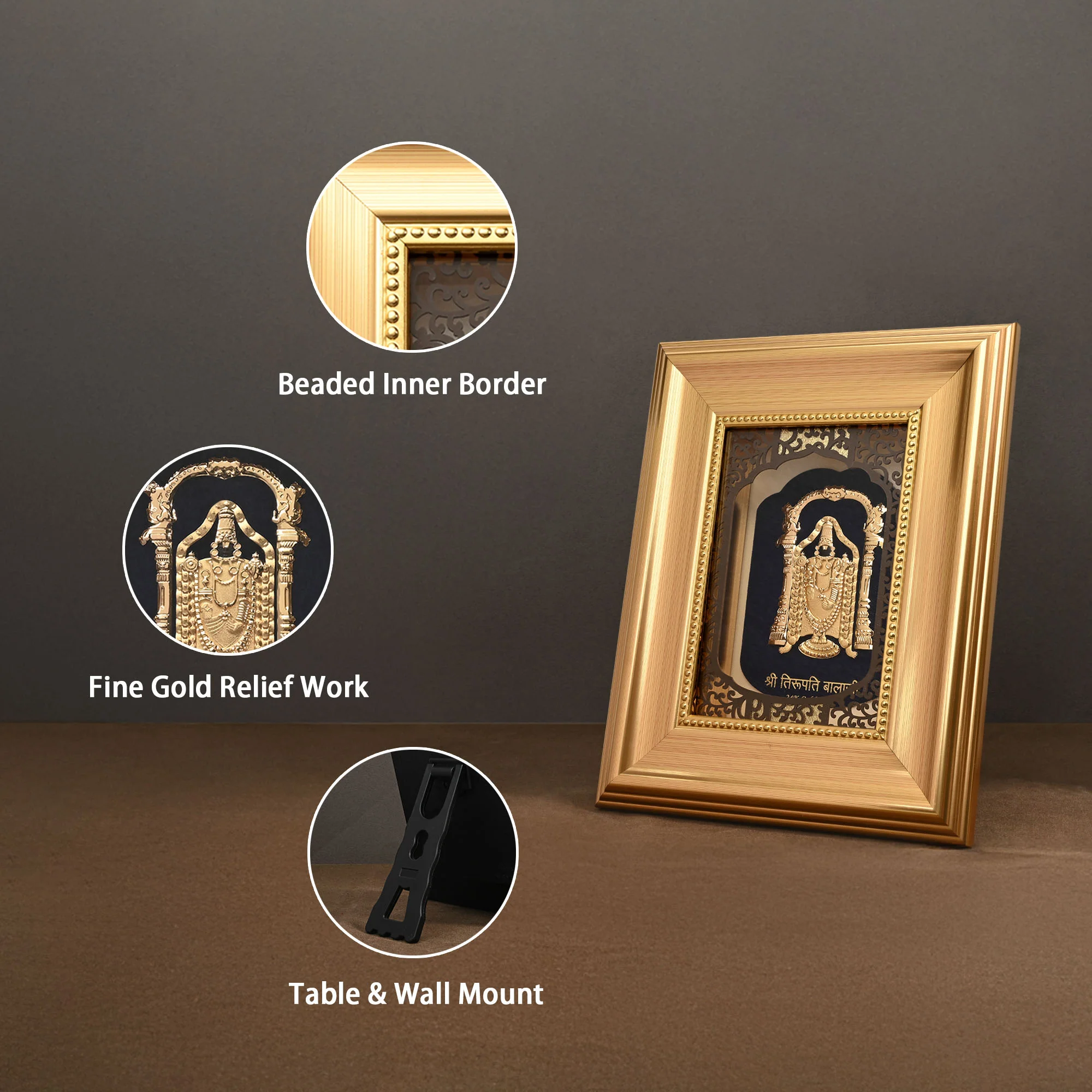 24K Gold Foil Balaji Frame - Image 3