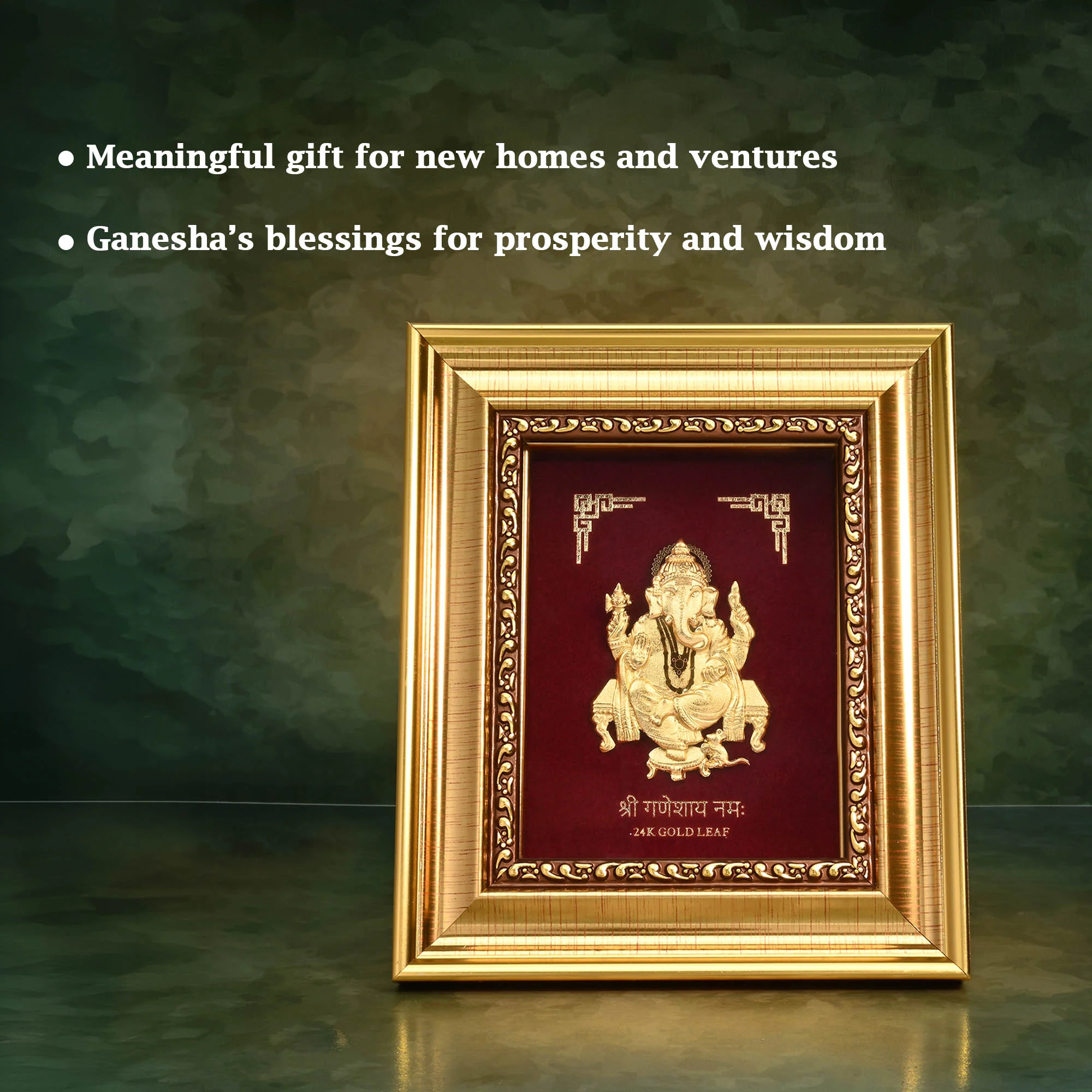 24K Gold Foil Ganesh Frame - Image 2