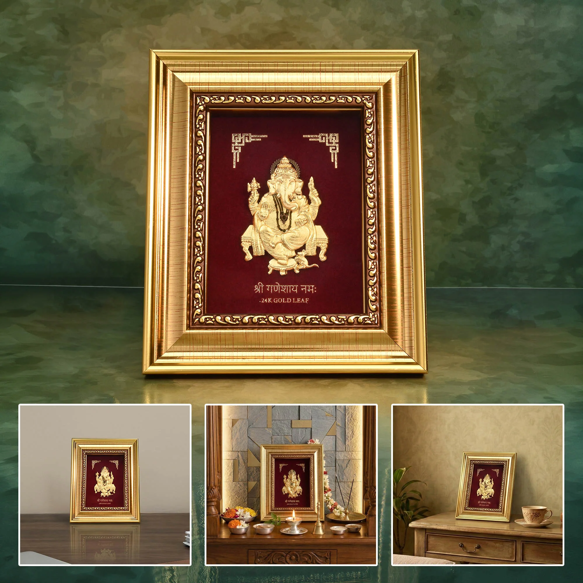 24K Gold Foil Ganesh Frame - Image 6