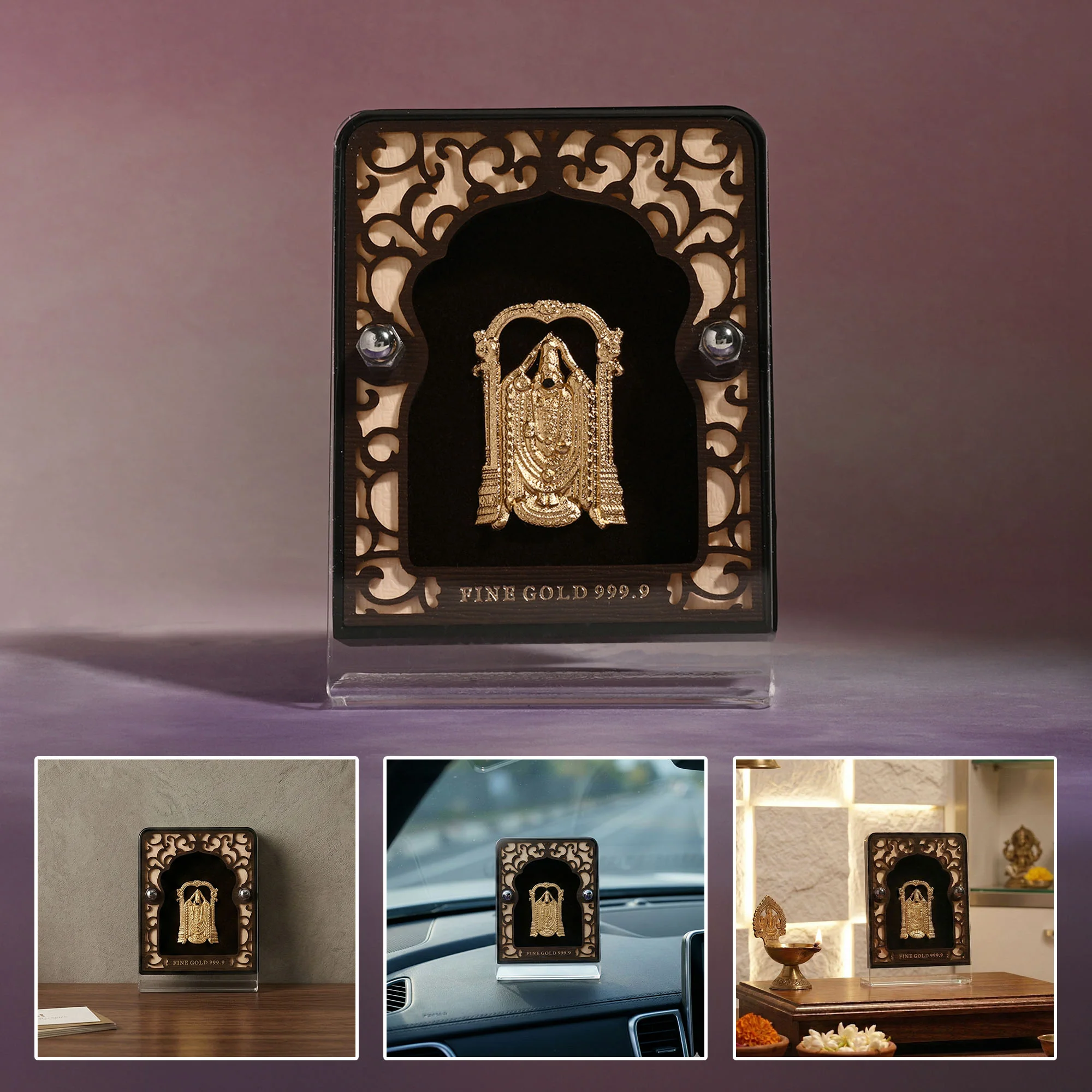 24K Gold Foil Lord Balaji Frame - Image 6