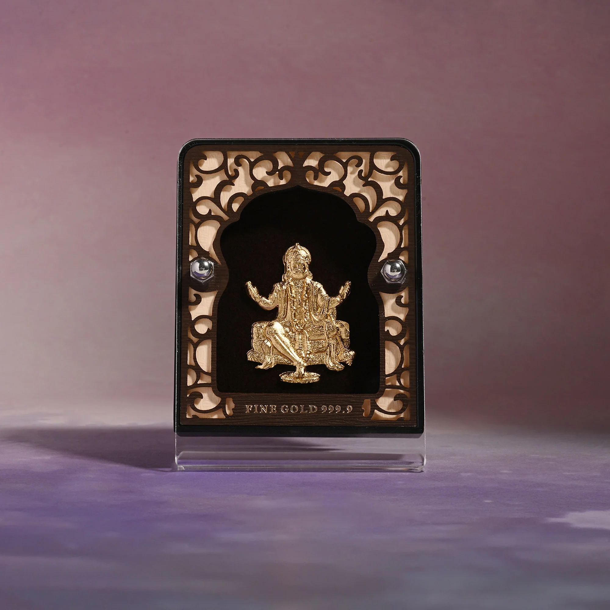 24K Gold Foil Lord Hanuman Frame
