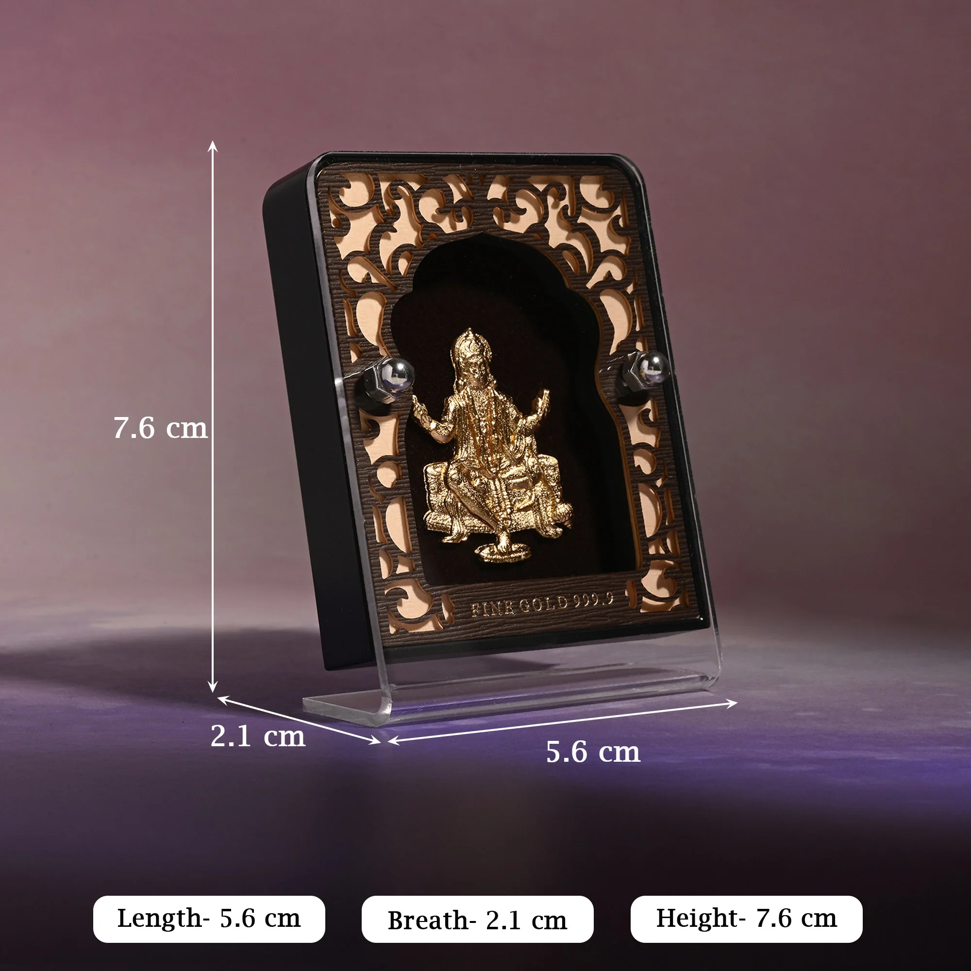 24K Gold Foil Lord Hanuman Frame - Image 5