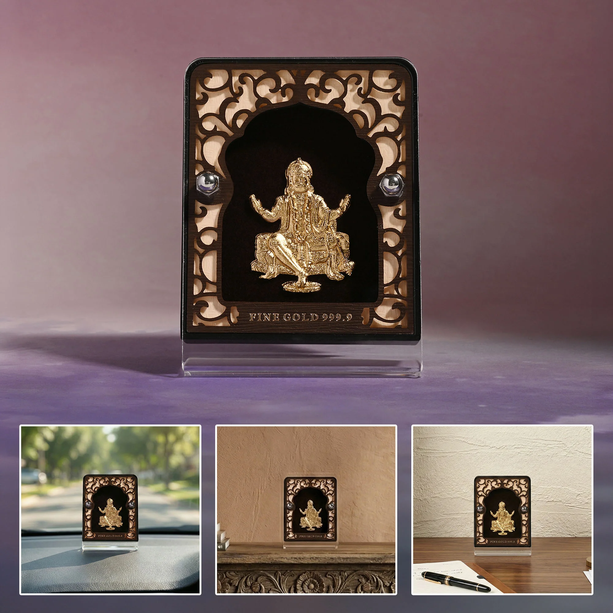 24K Gold Foil Lord Hanuman Frame - Image 6