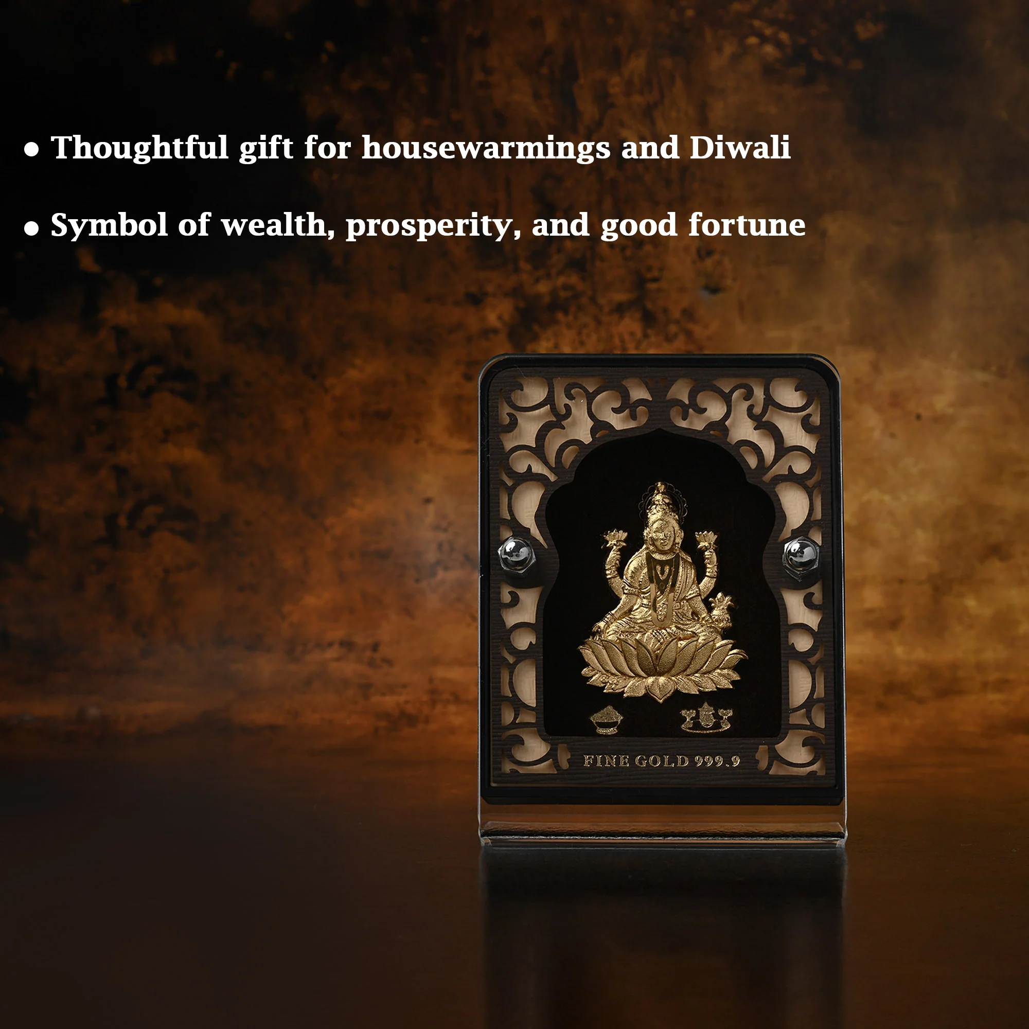 24K Gold Foil Maa Lakshmi Frame - Image 2