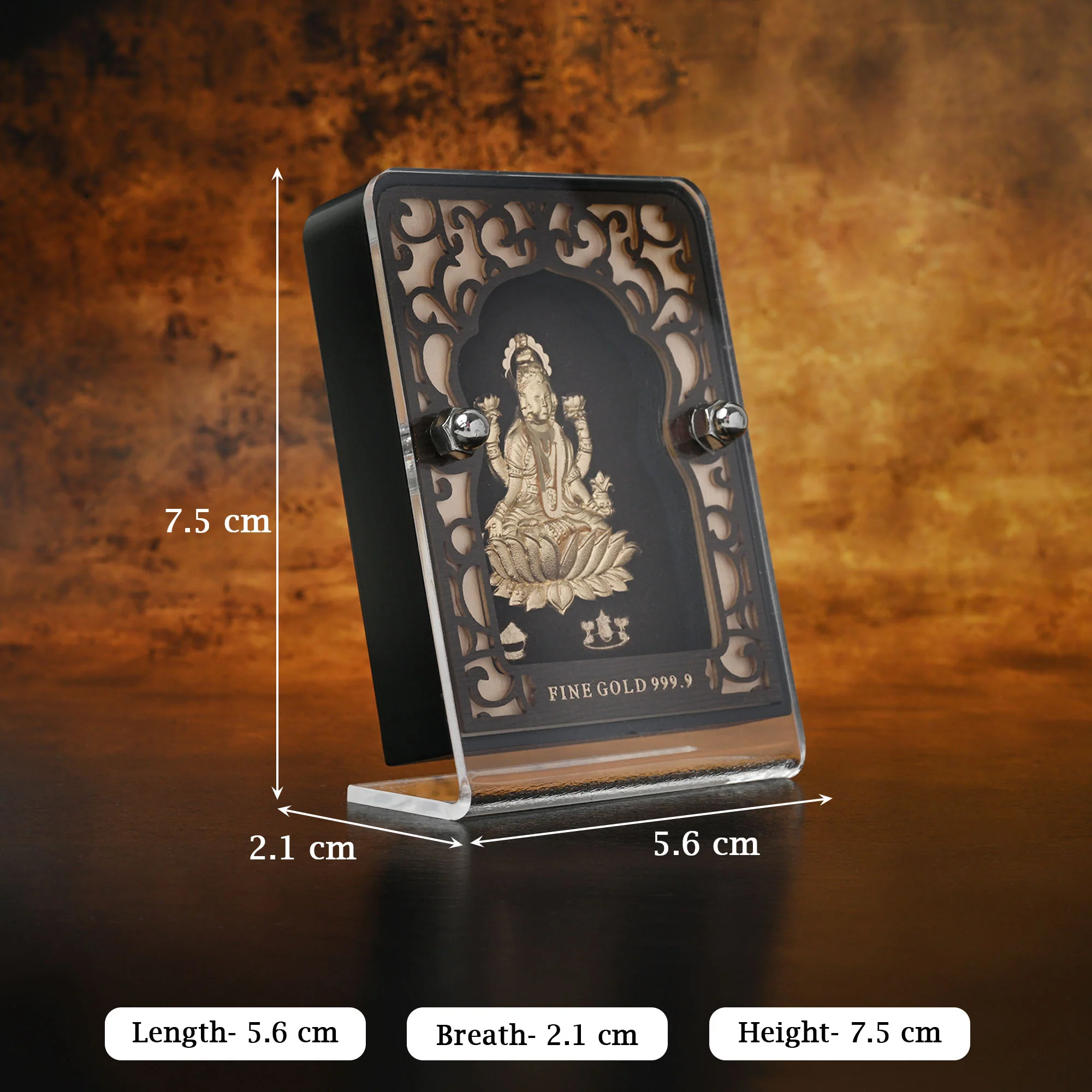 24K Gold Foil Maa Lakshmi Frame - Image 5