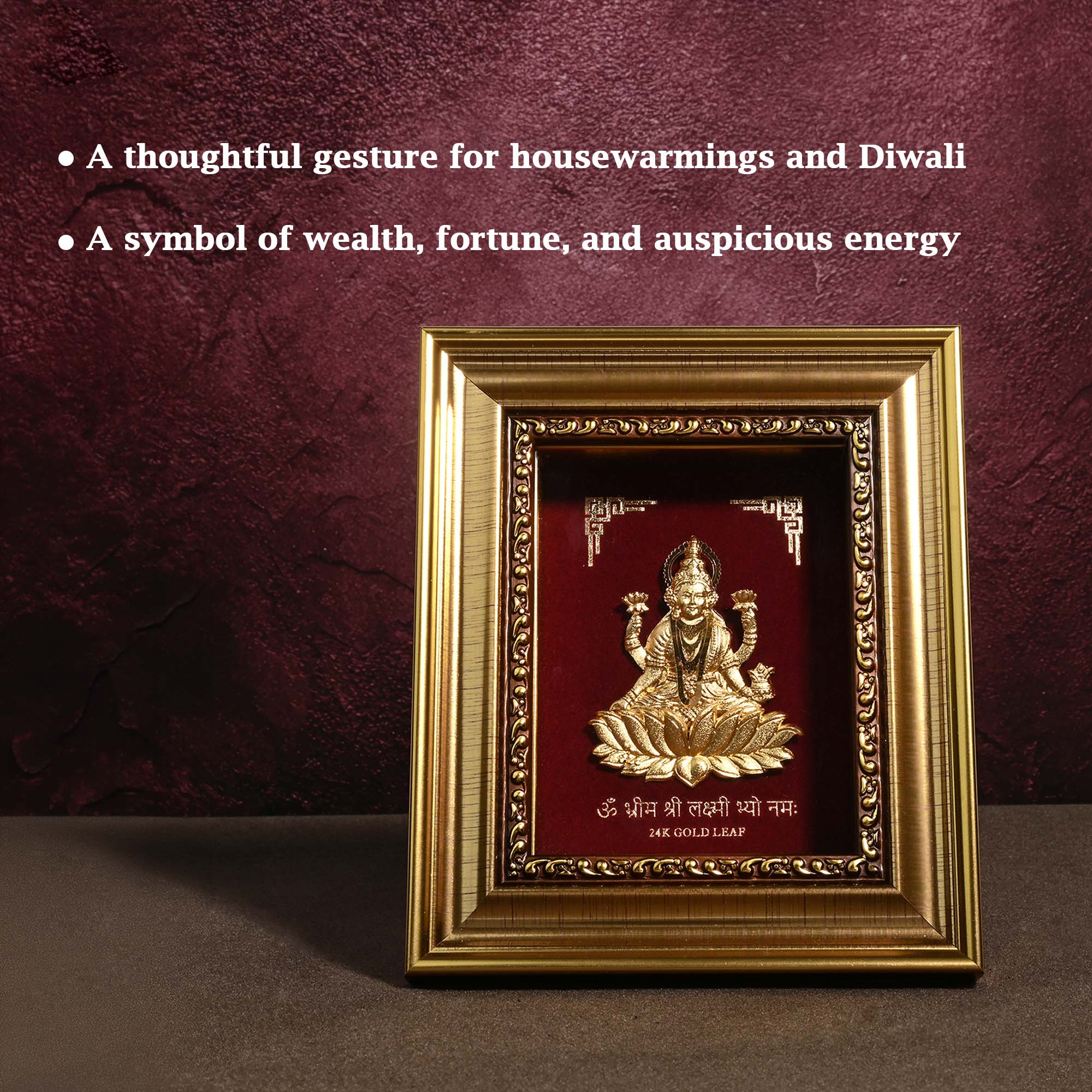 24K Gold Foil Mahalakshmi Frame - Image 2