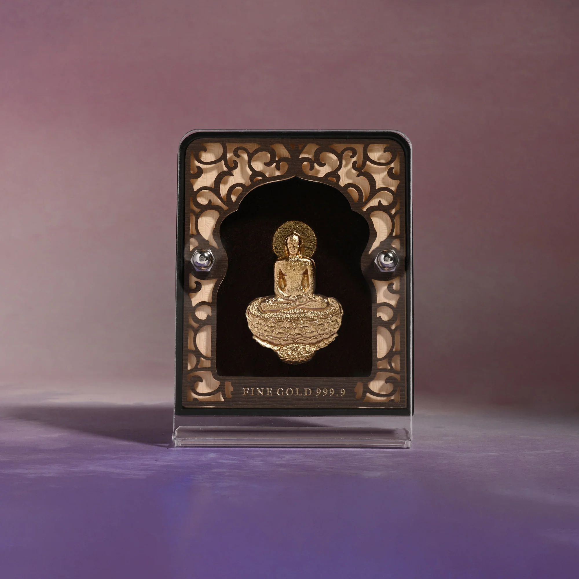 24K Gold Foil Mahavir Swami Frame