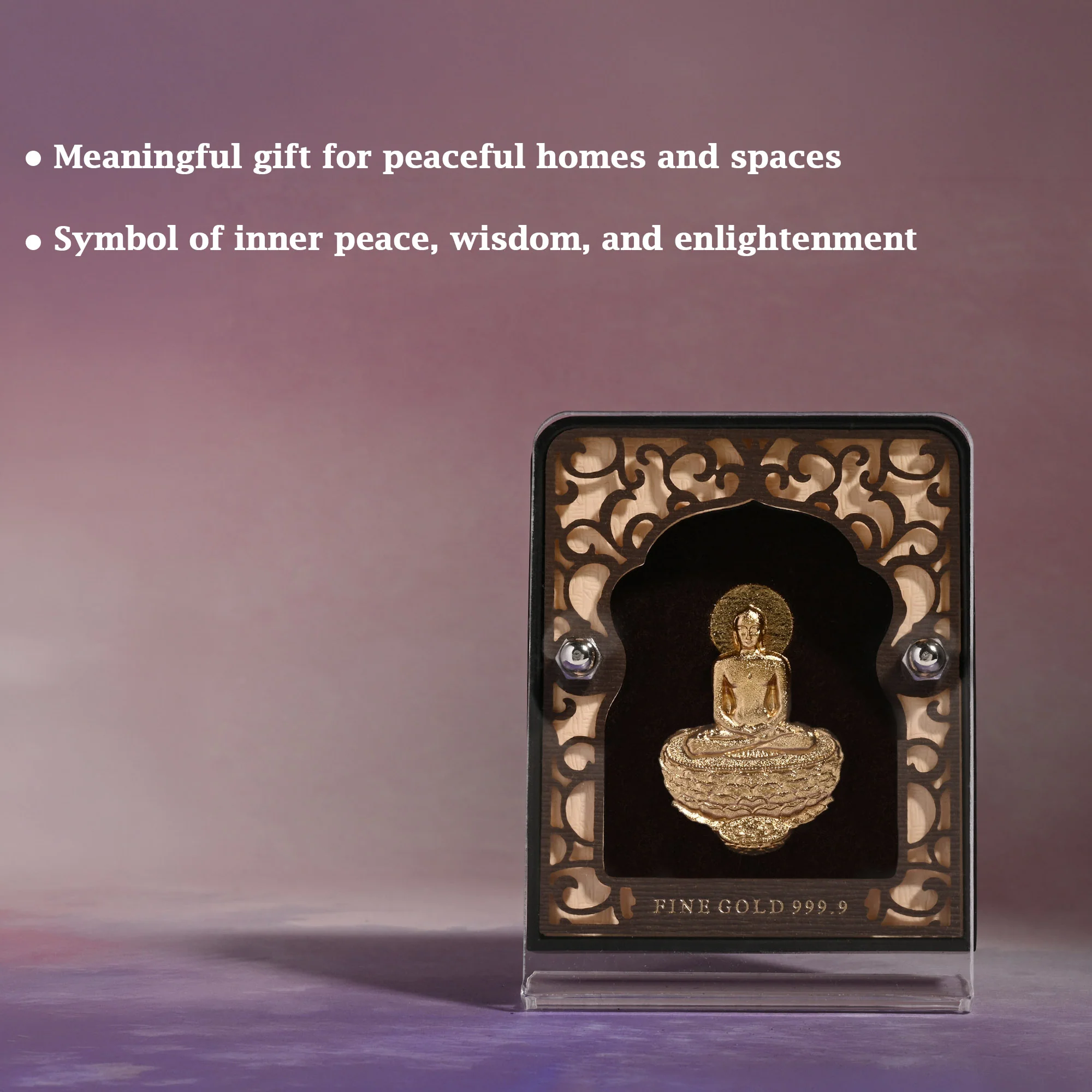 24K Gold Foil Mahavir Swami Frame - Image 2