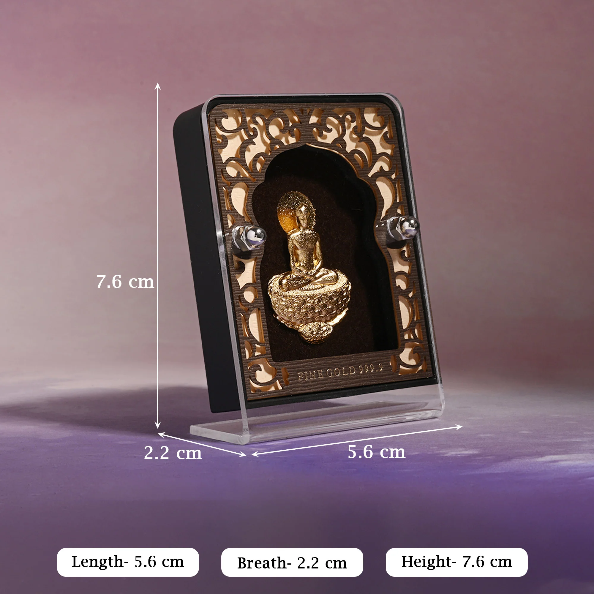 24K Gold Foil Mahavir Swami Frame - Image 5