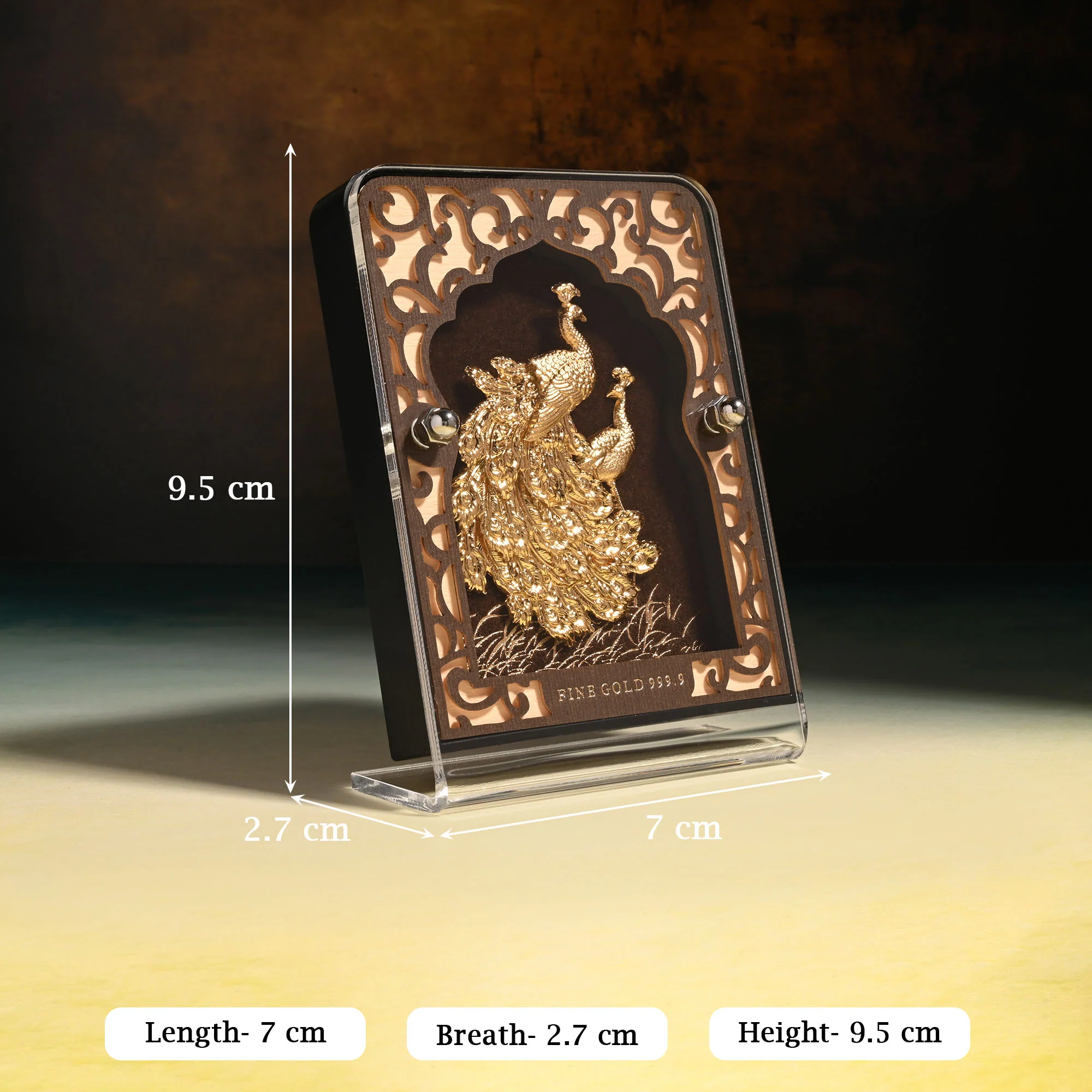 24K Gold Foil Peacock Frame - Image 5