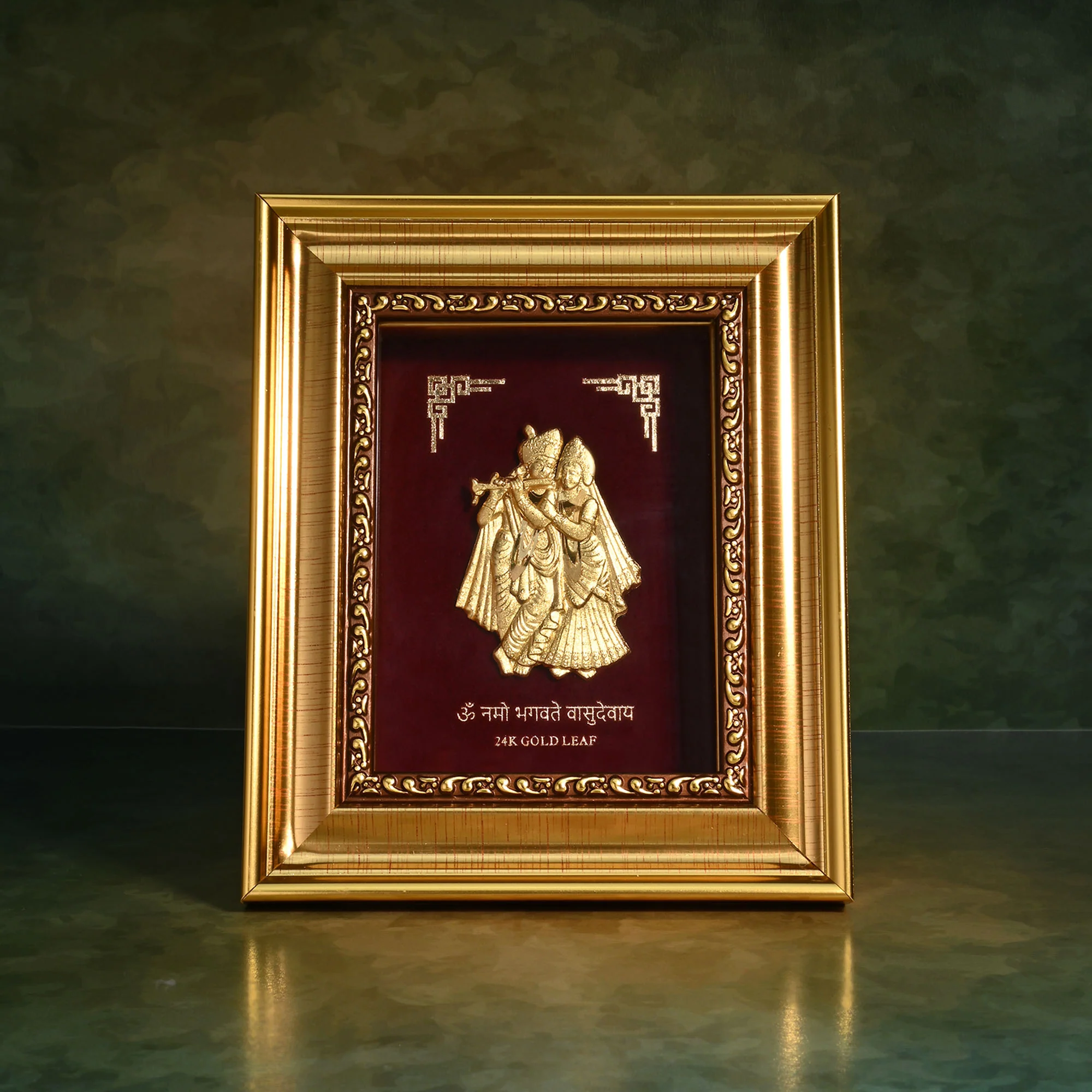 24K Gold Foil Radha Krishna Frame