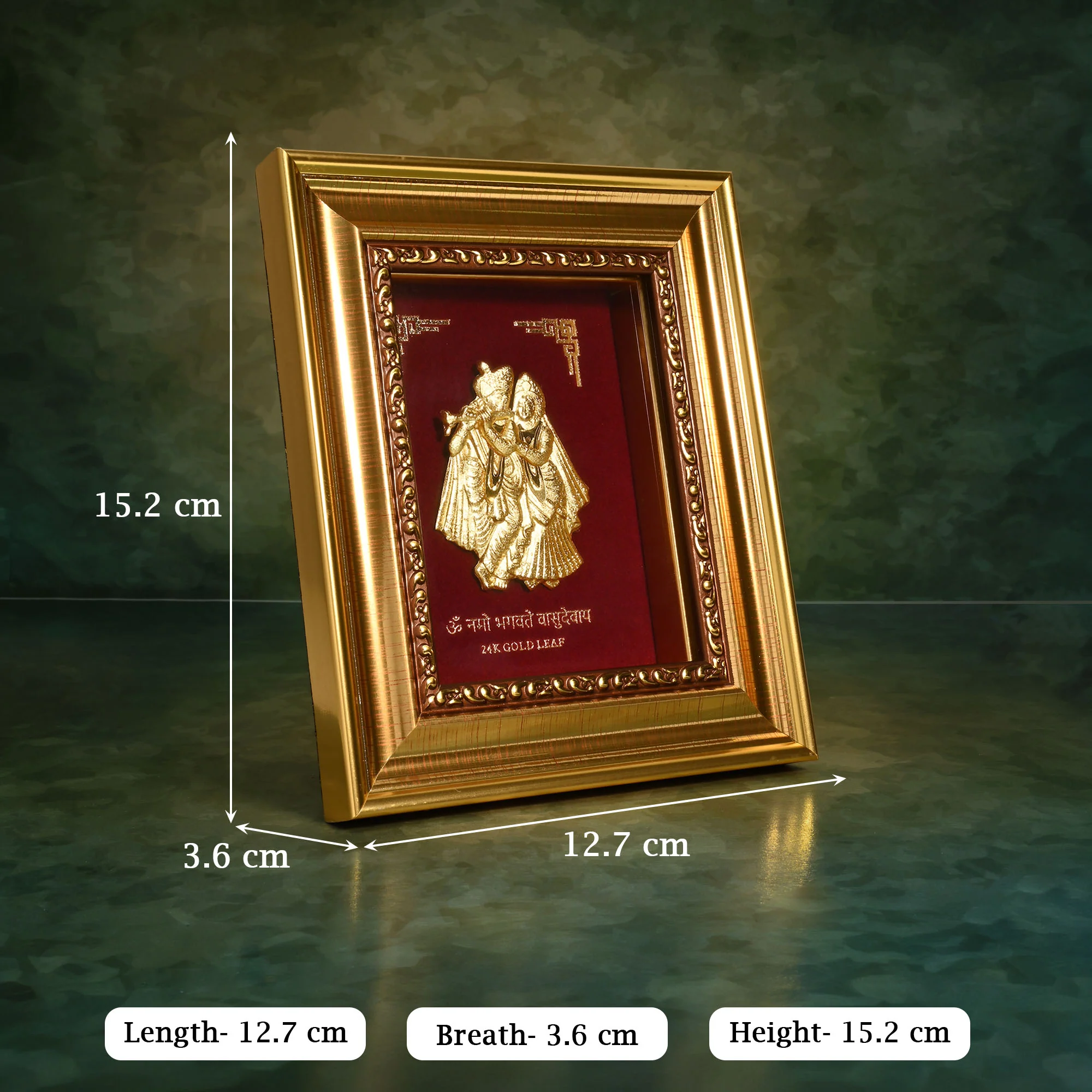24K Gold Foil Radha Krishna Frame - Image 5