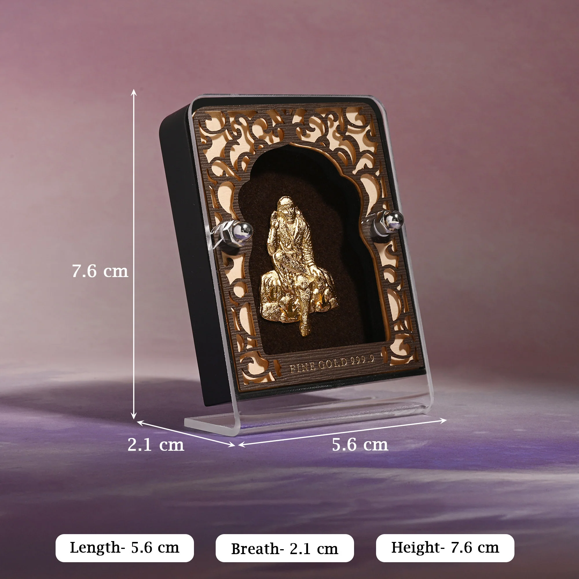24K Gold Foil Sai Baba Frame - Image 5