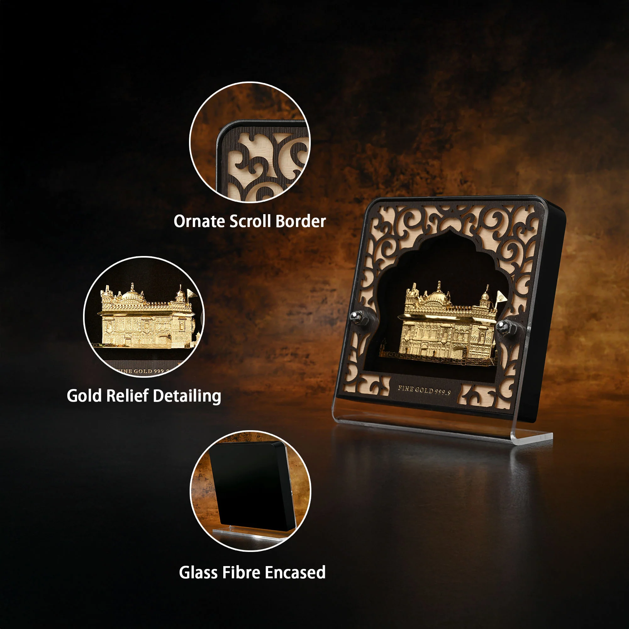24K Gold Golden Temple Frame - Image 3