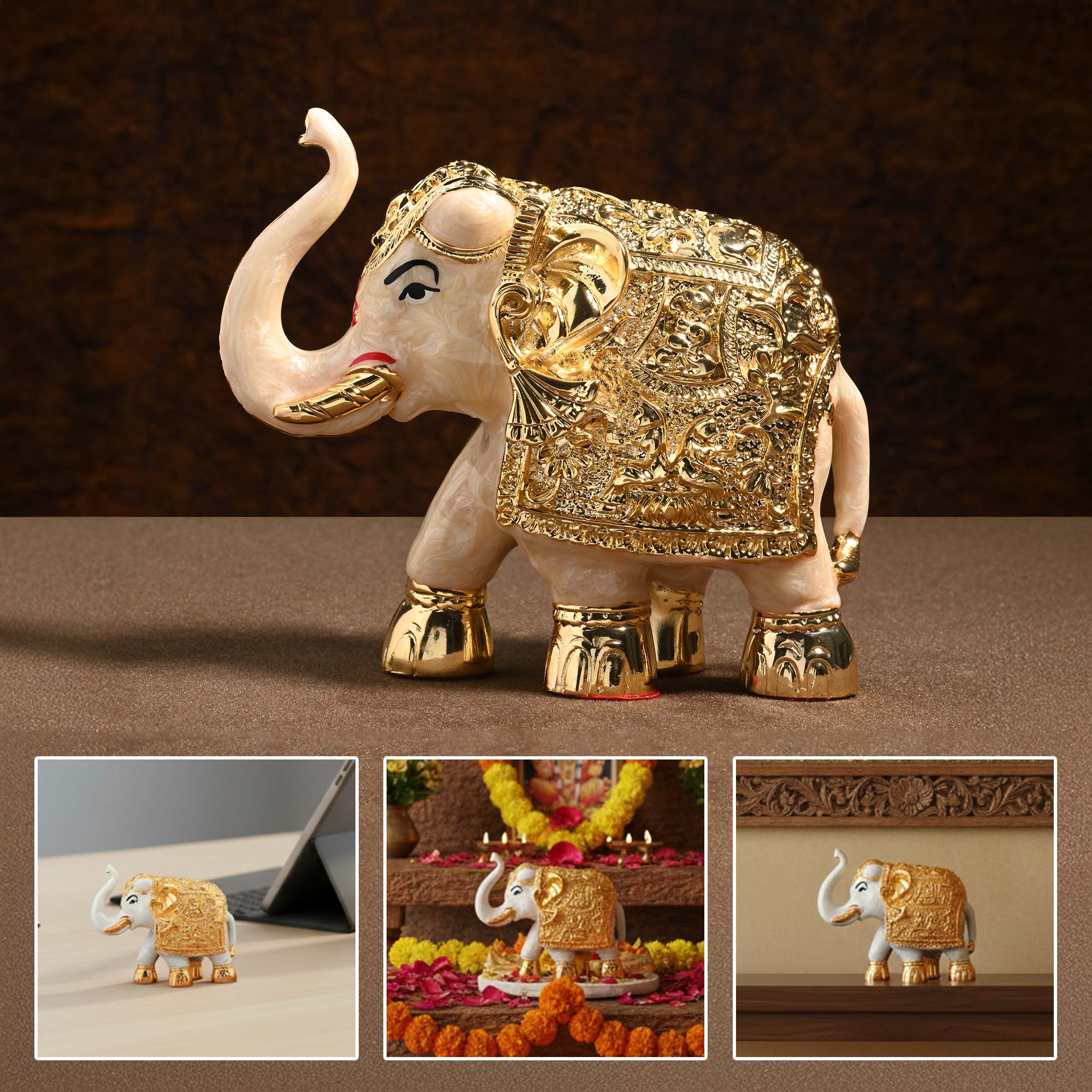 24K Gold Plated Elephant Showpiece - Image 6