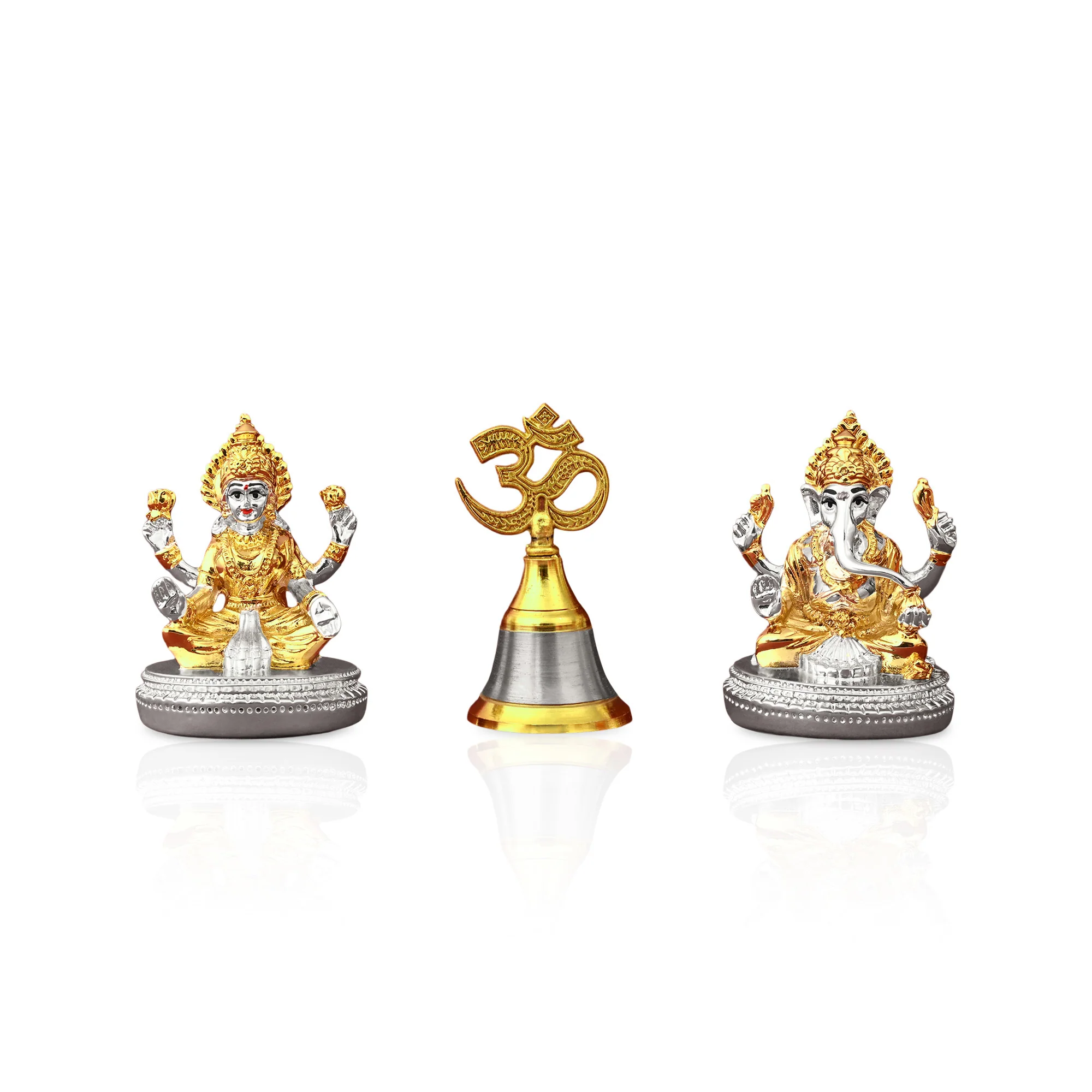 24K Gold Plated Lakshmi Ganesh Set - Image 4