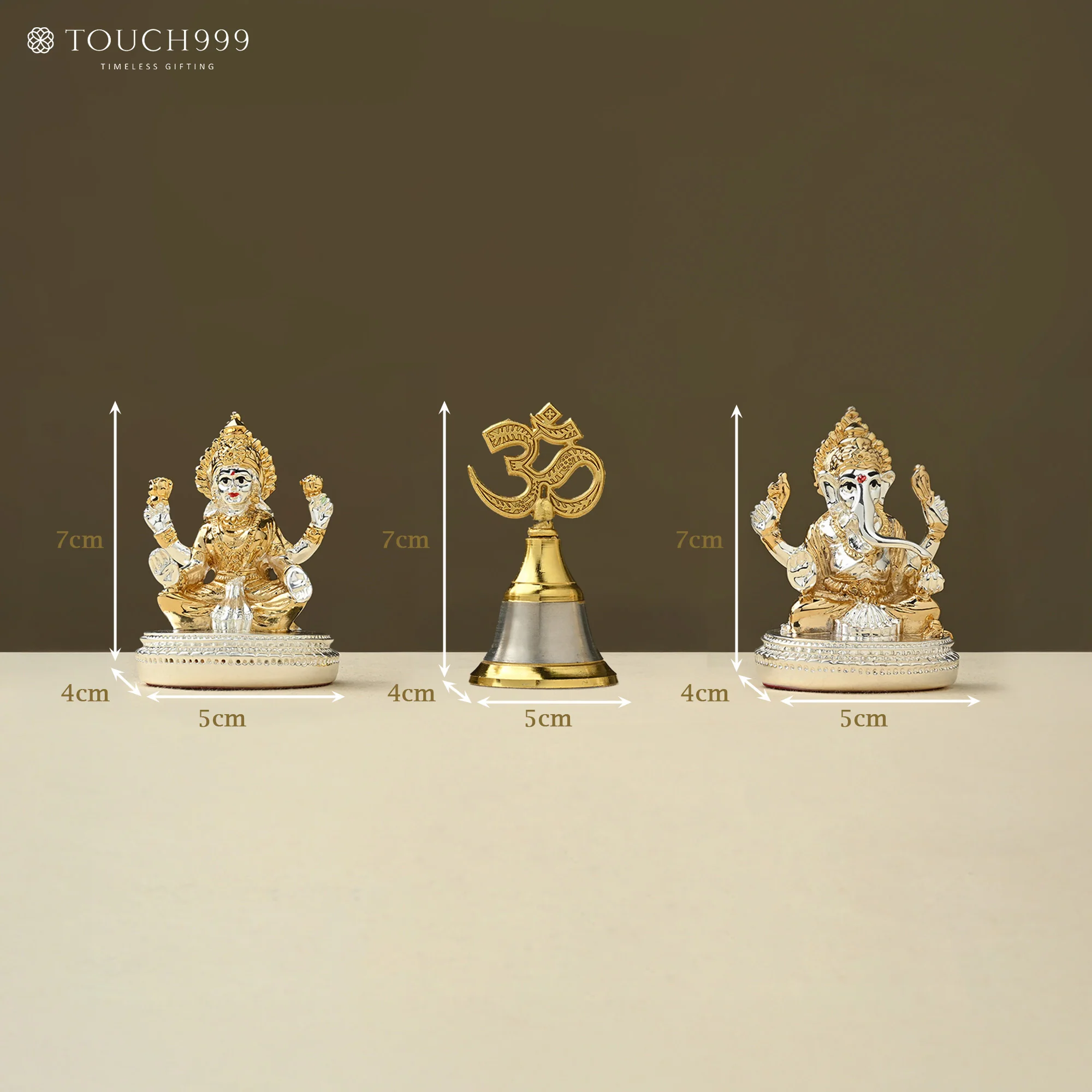 24K Gold Plated Lakshmi Ganesh Set - Image 5