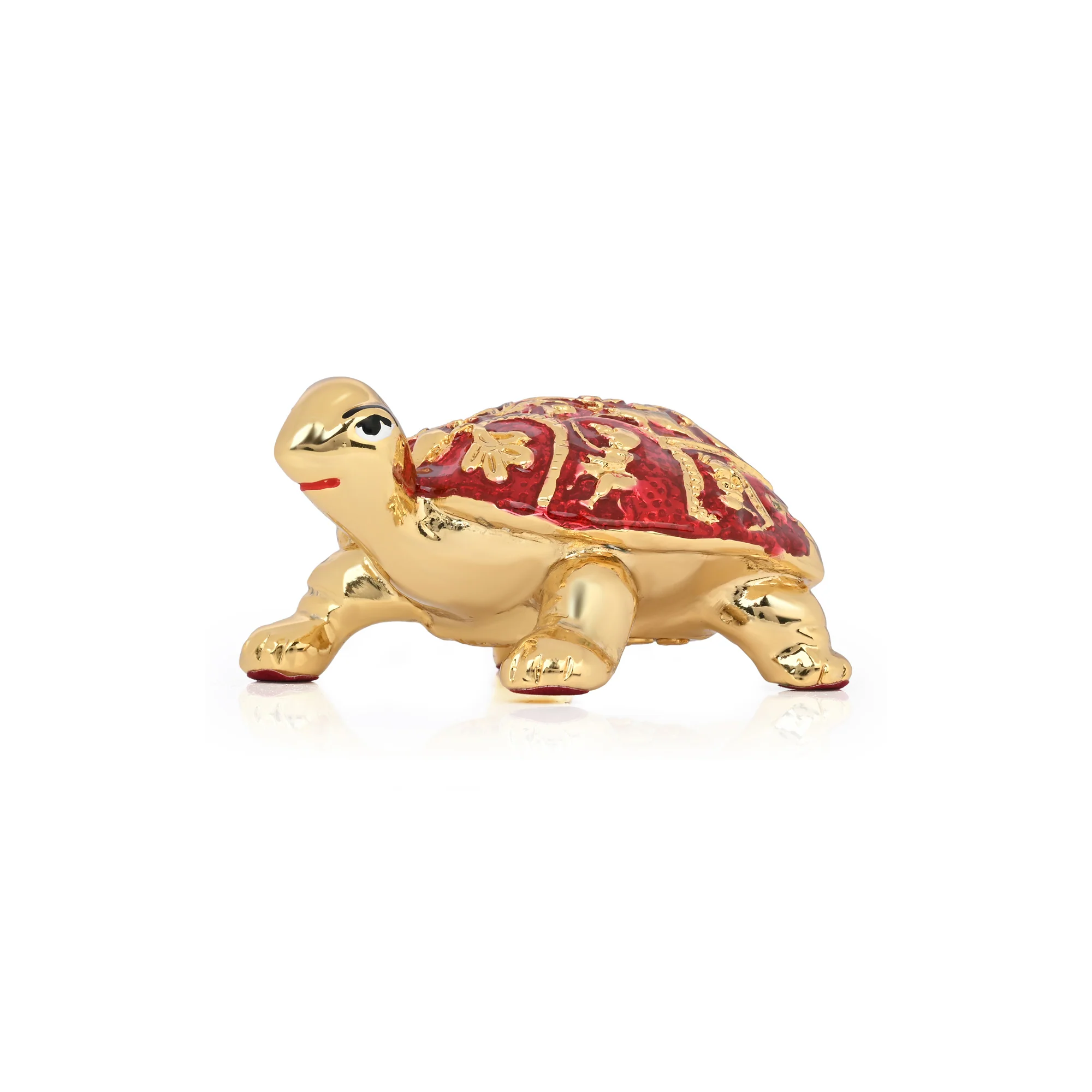 24K Gold Plated Meenakari Turtle - Image 4