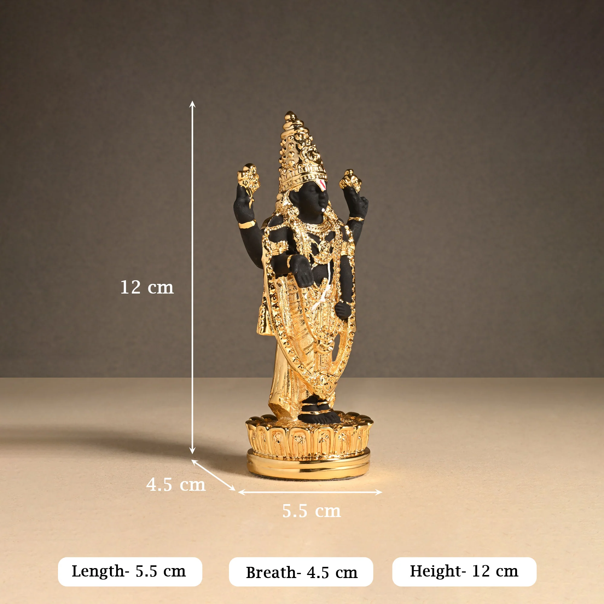 24K Gold Plated Shree Balaji Idol - Image 5