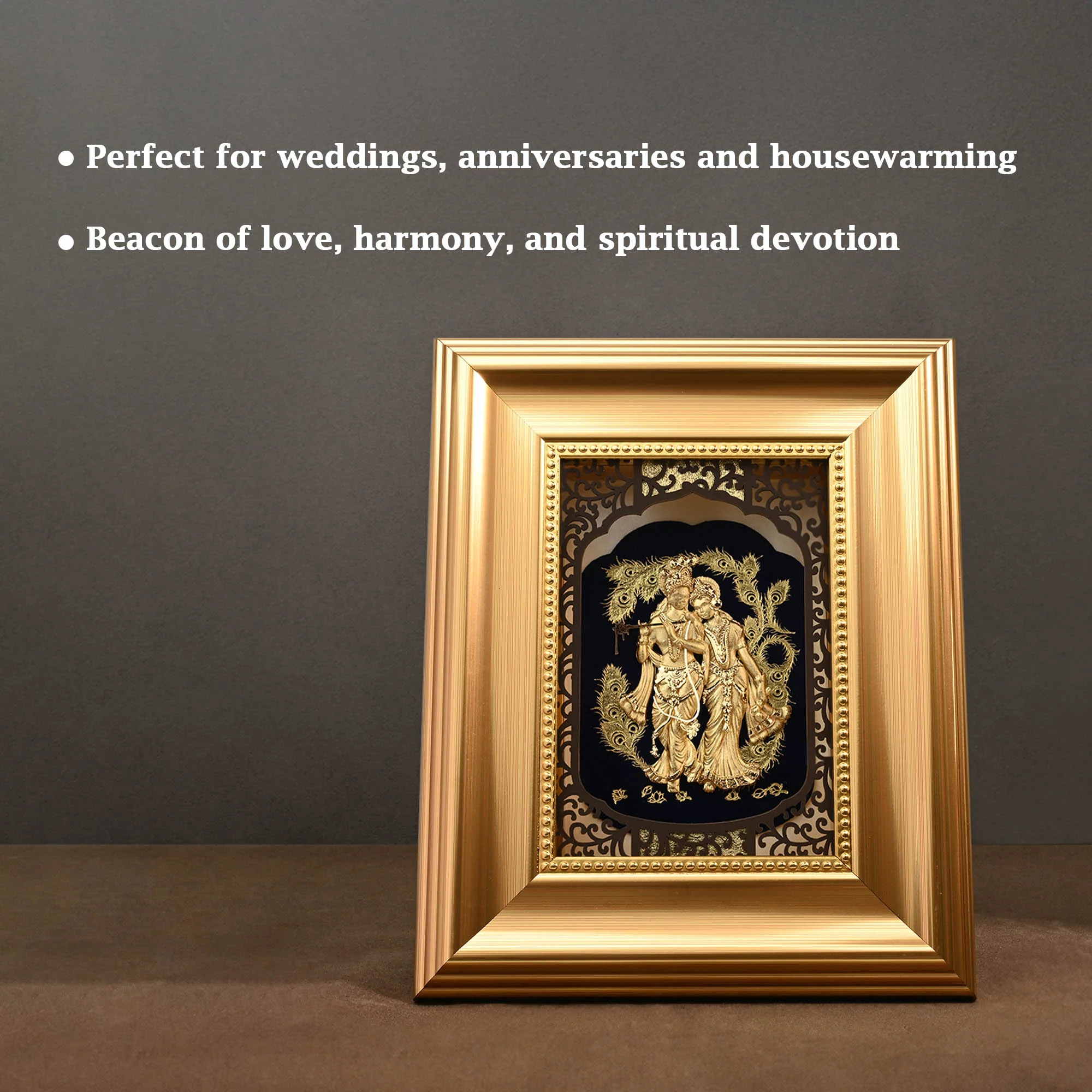 24K Gold Radha Krishna Frame - Image 2