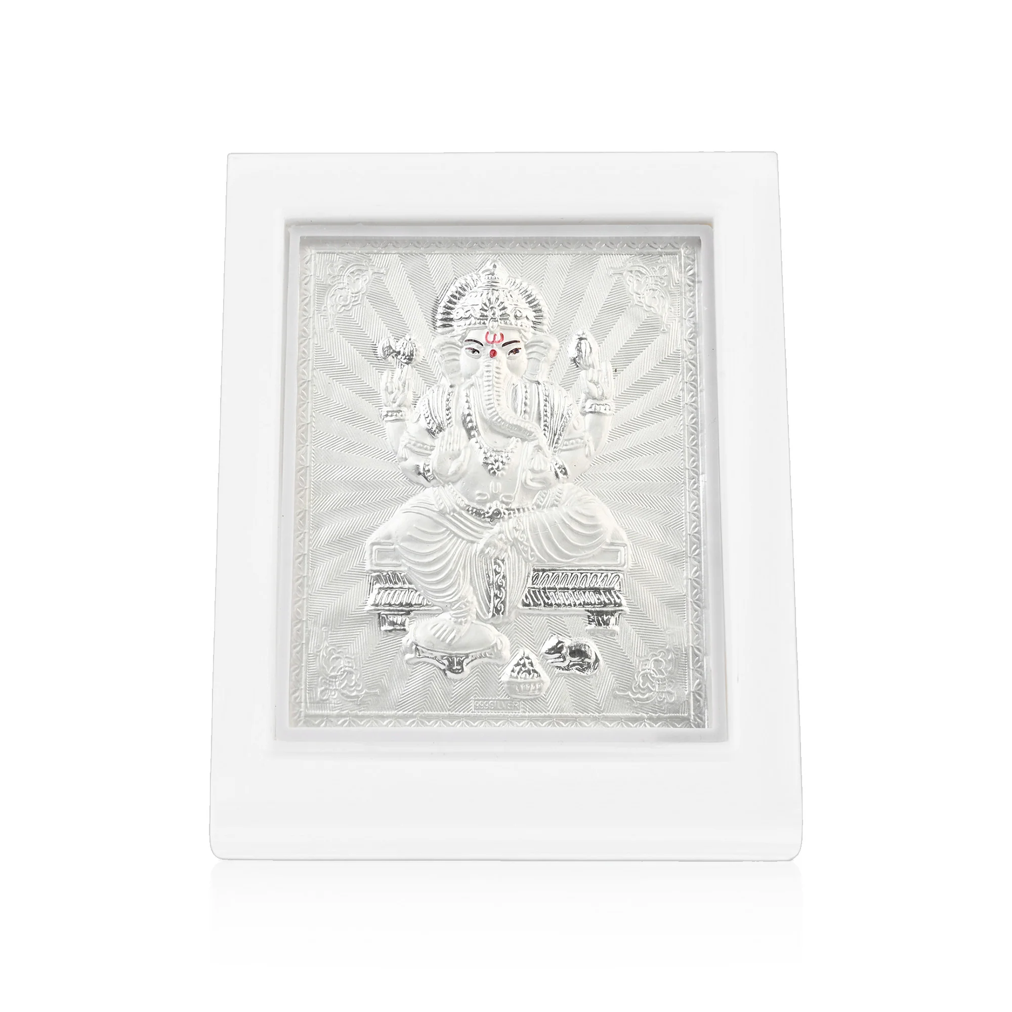999 Pure Silver Lord Ganesh Frame - Image 4