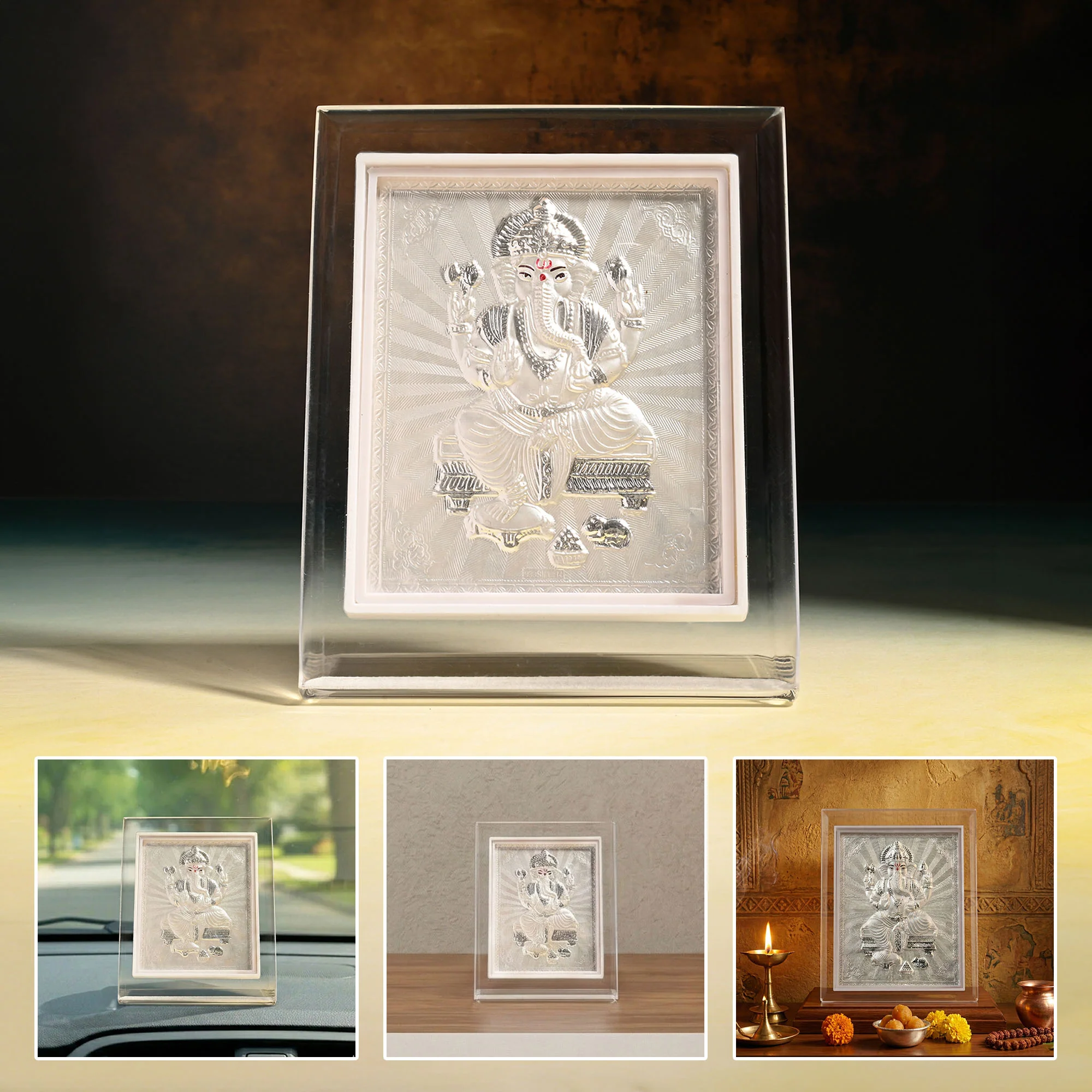 999 Pure Silver Lord Ganesh Frame - Image 6