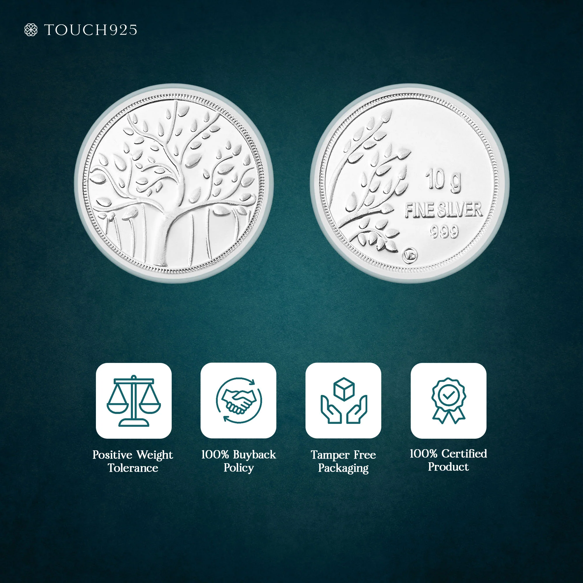 10g Banyan Tree 999 Silver Coin - Image 2
