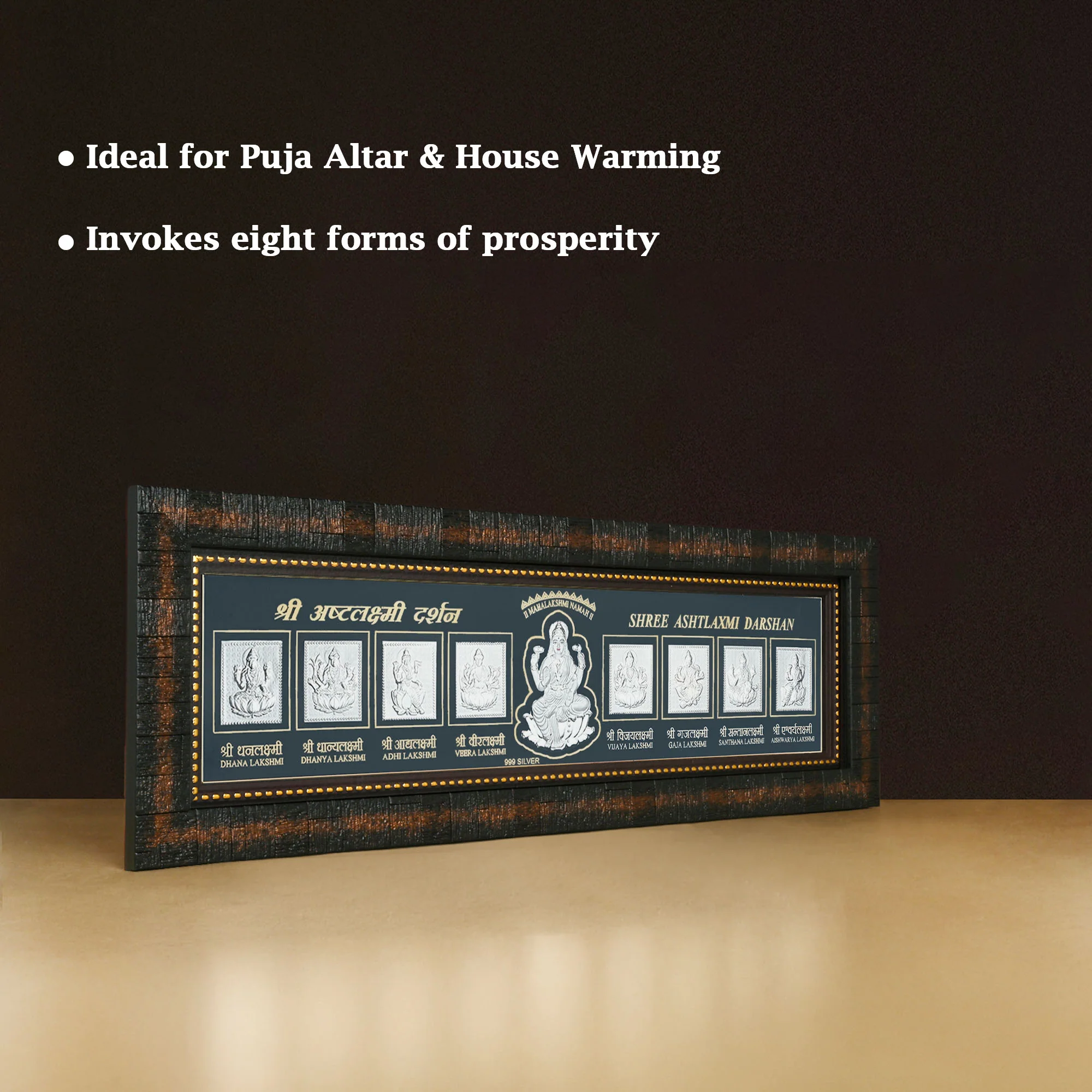 999 Silver Ashtalakshmi Wall Frame - Image 2