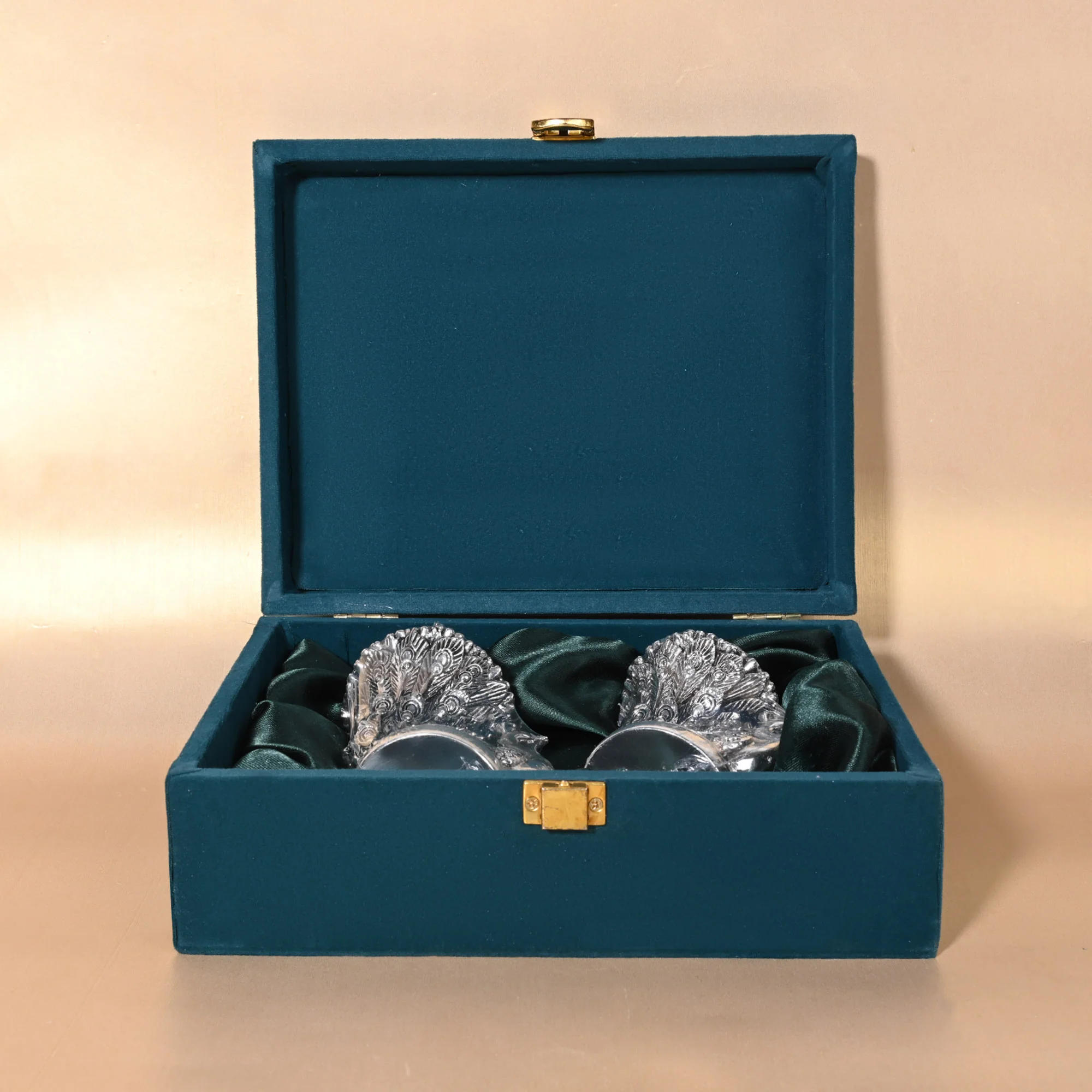 999 Silver Designer Peacock Candle Holder - Image 3