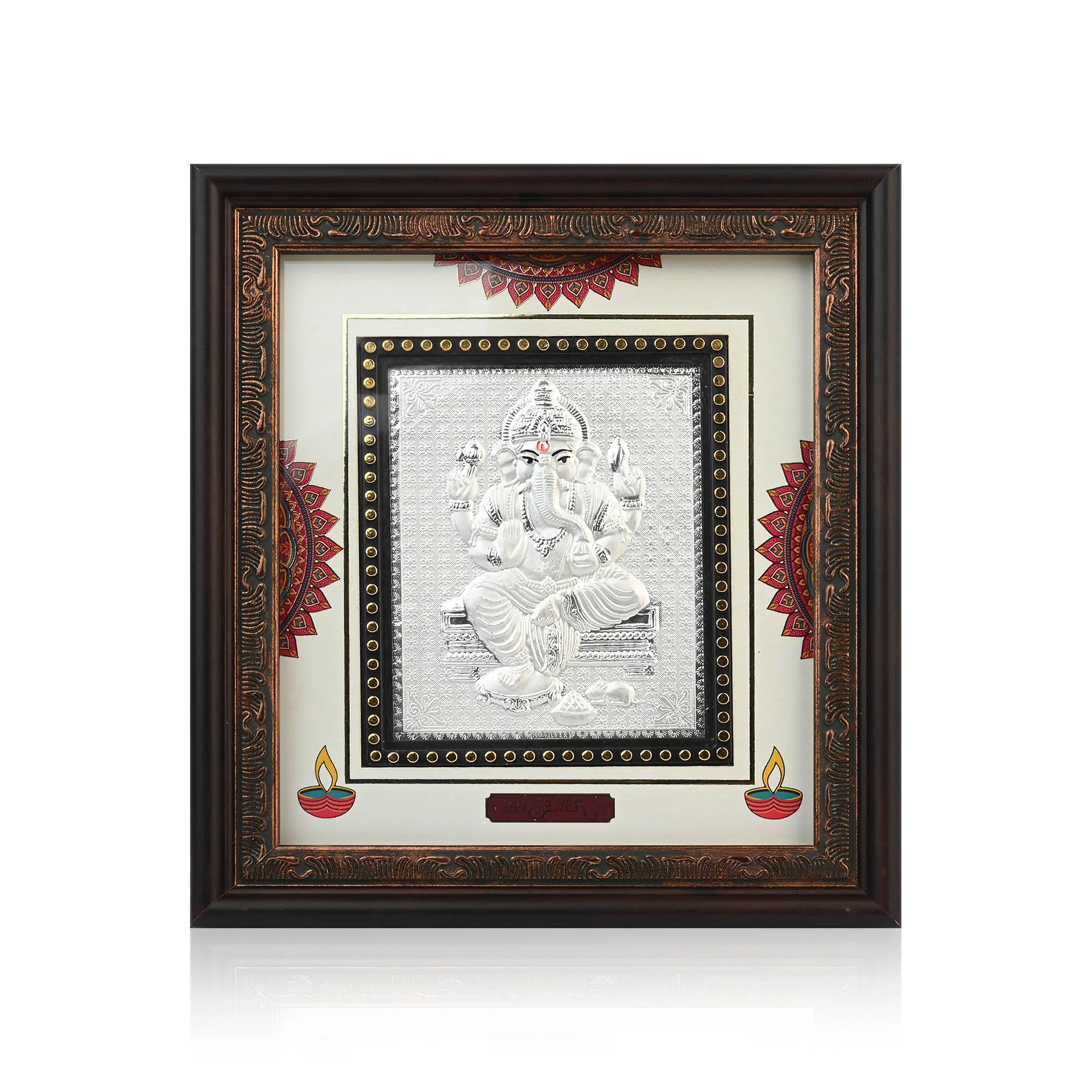 999 Silver Ganesh Decor Frame - Image 4