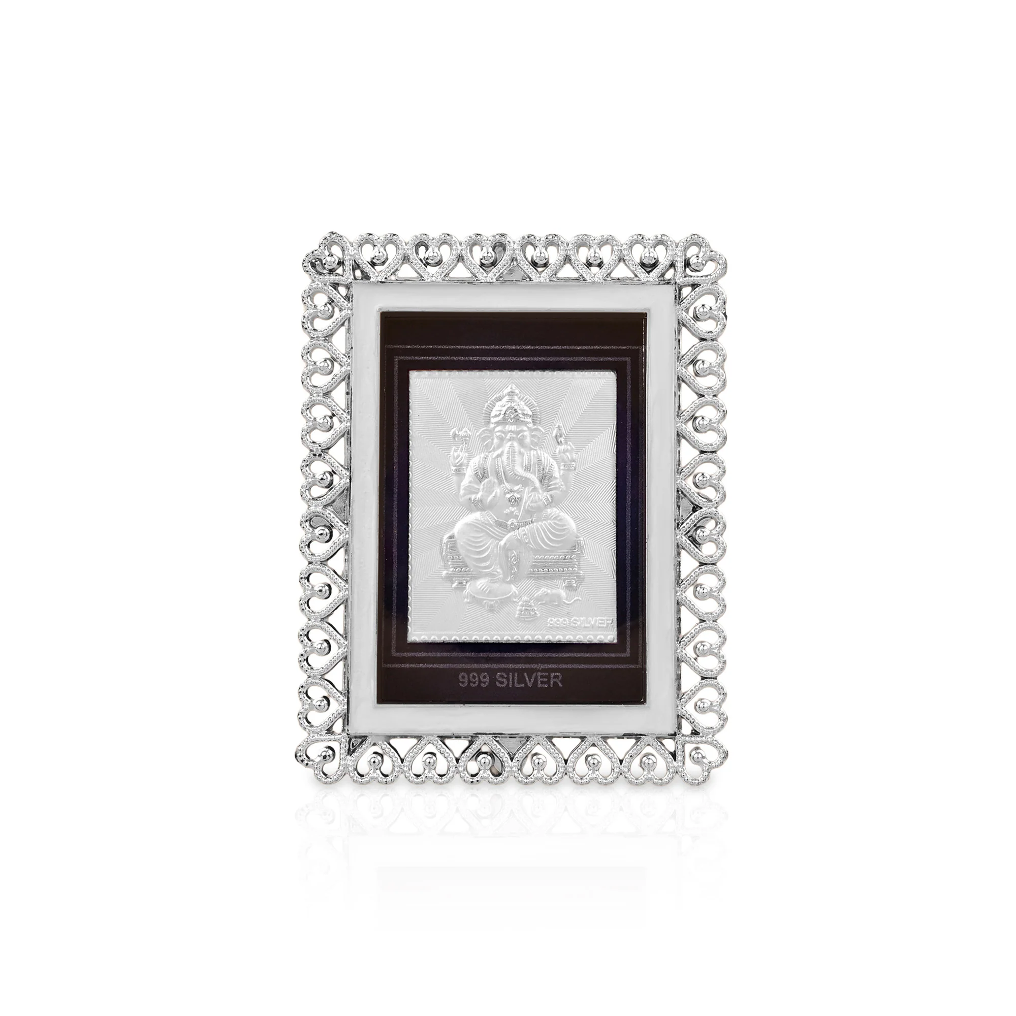 999 Silver Ganesh Ji Frame - Image 4
