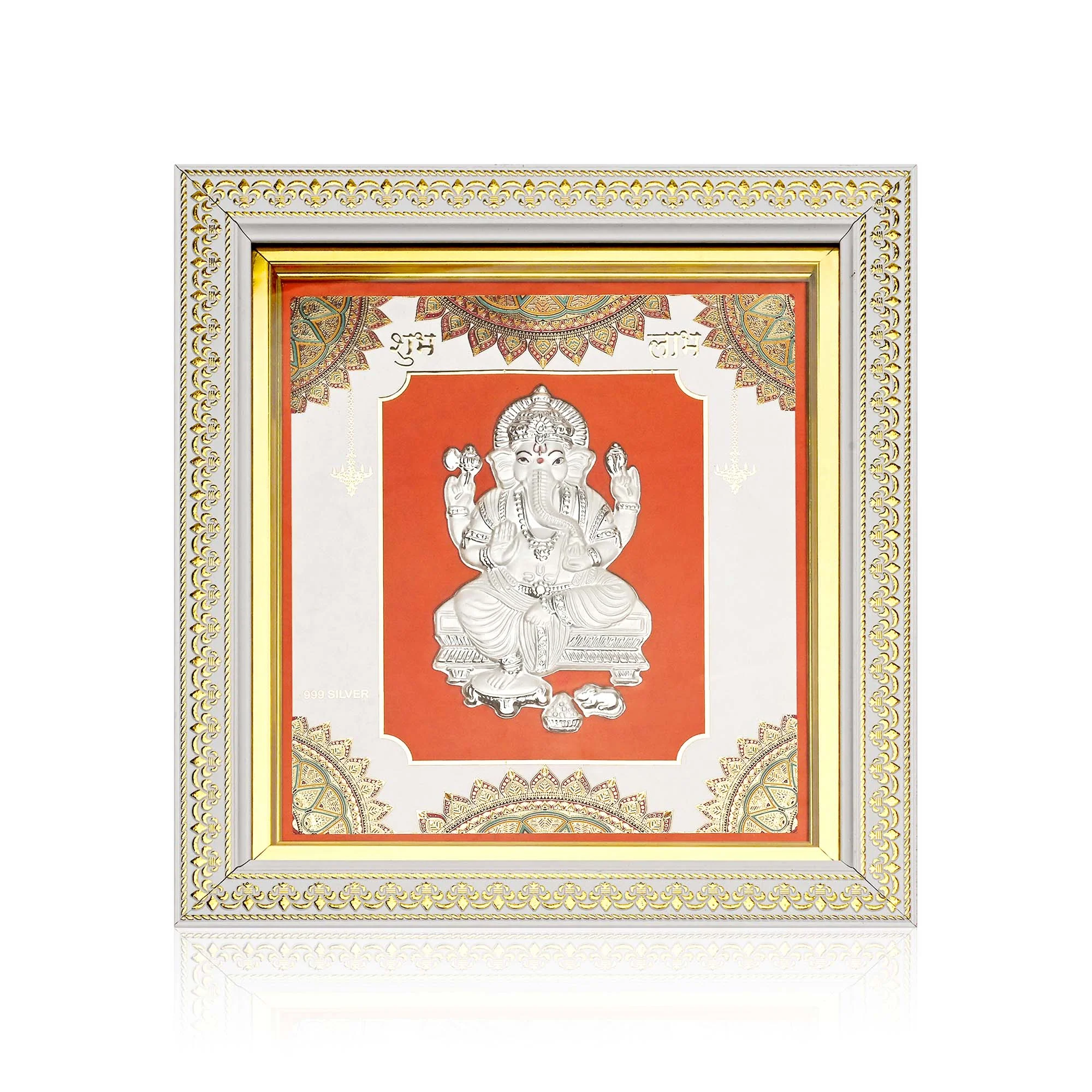 999 Silver Ganesh Wall Frame - Image 4