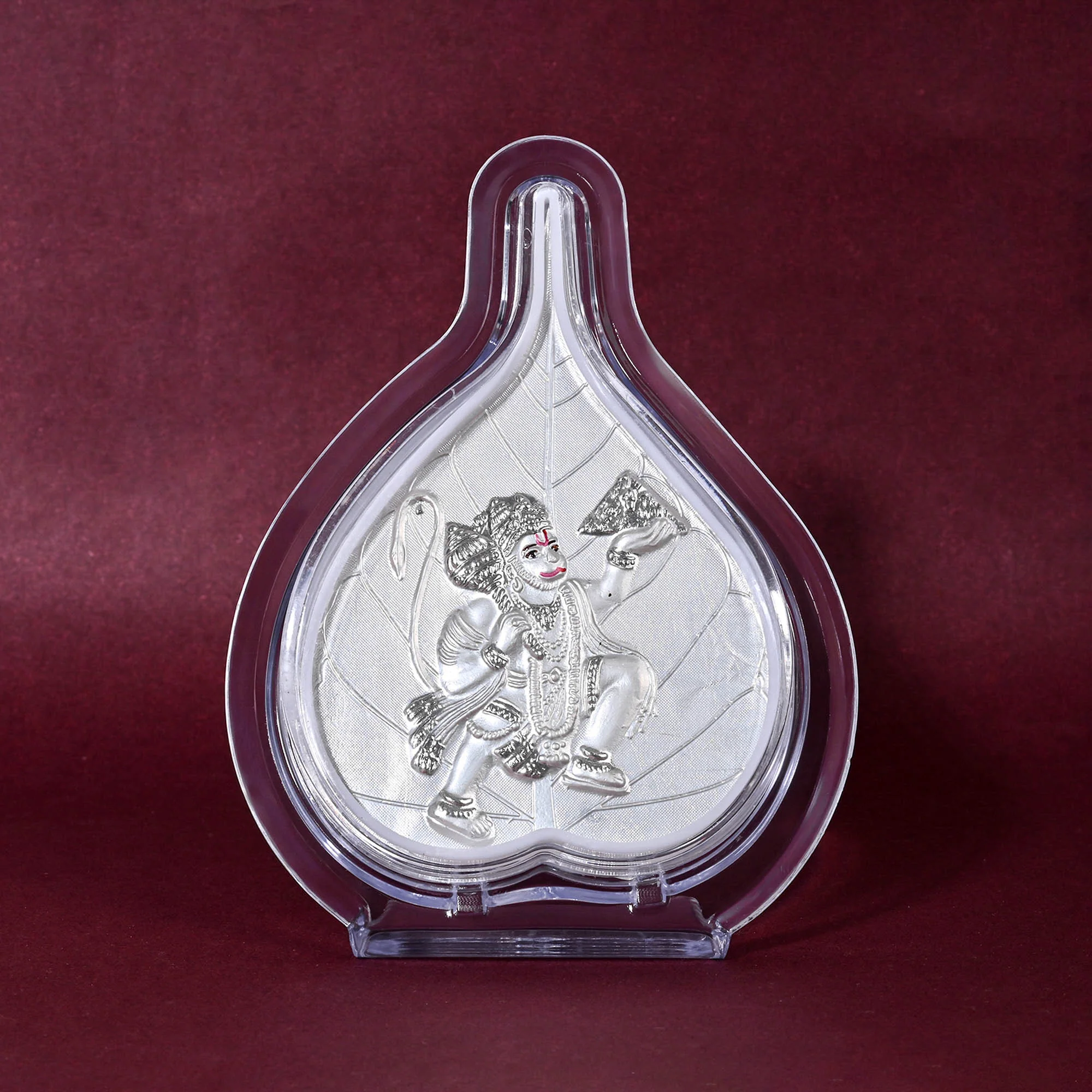 999 Silver Hanuman Ji Idol Frame - Image 3