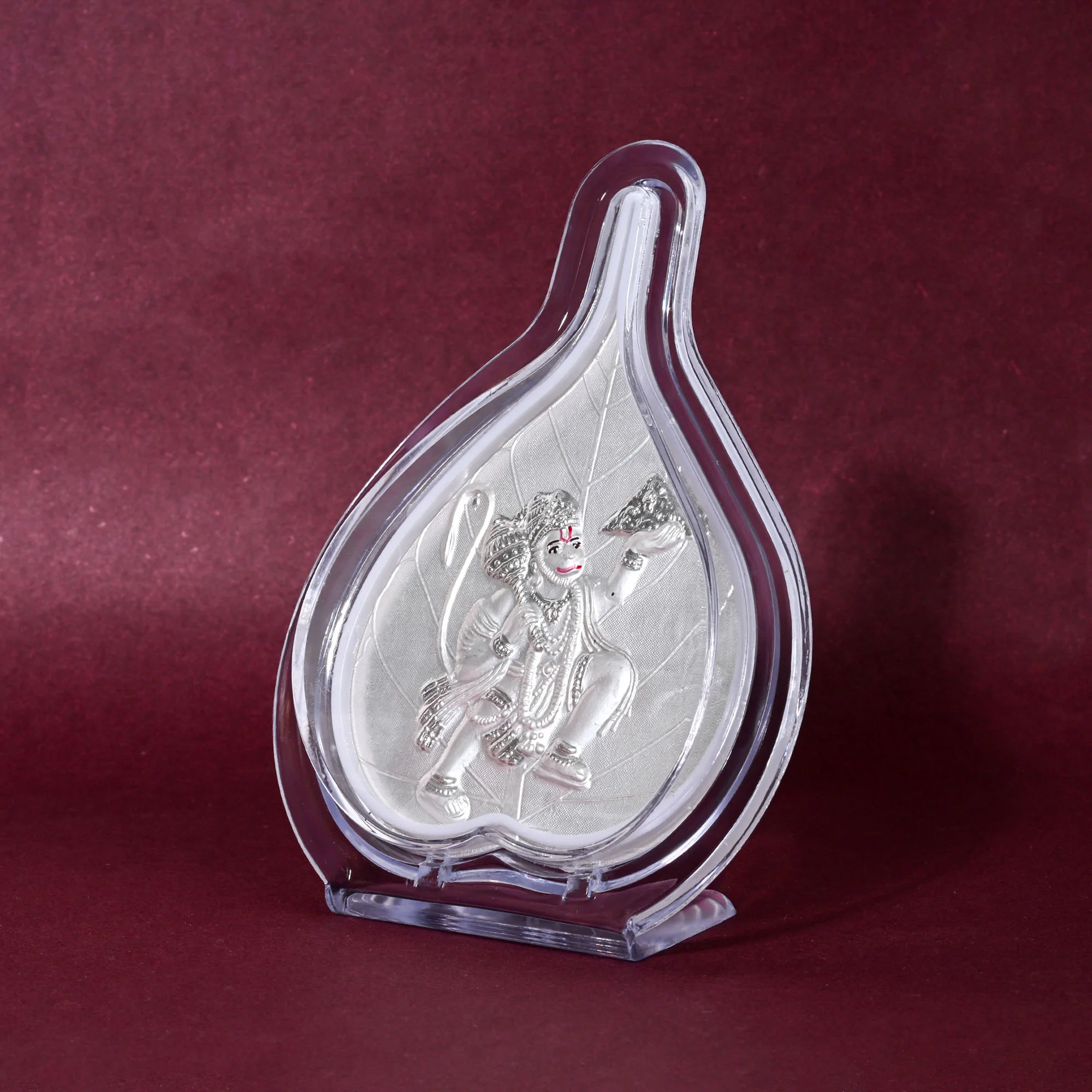 999 Silver Hanuman Ji Idol Frame - Image 4