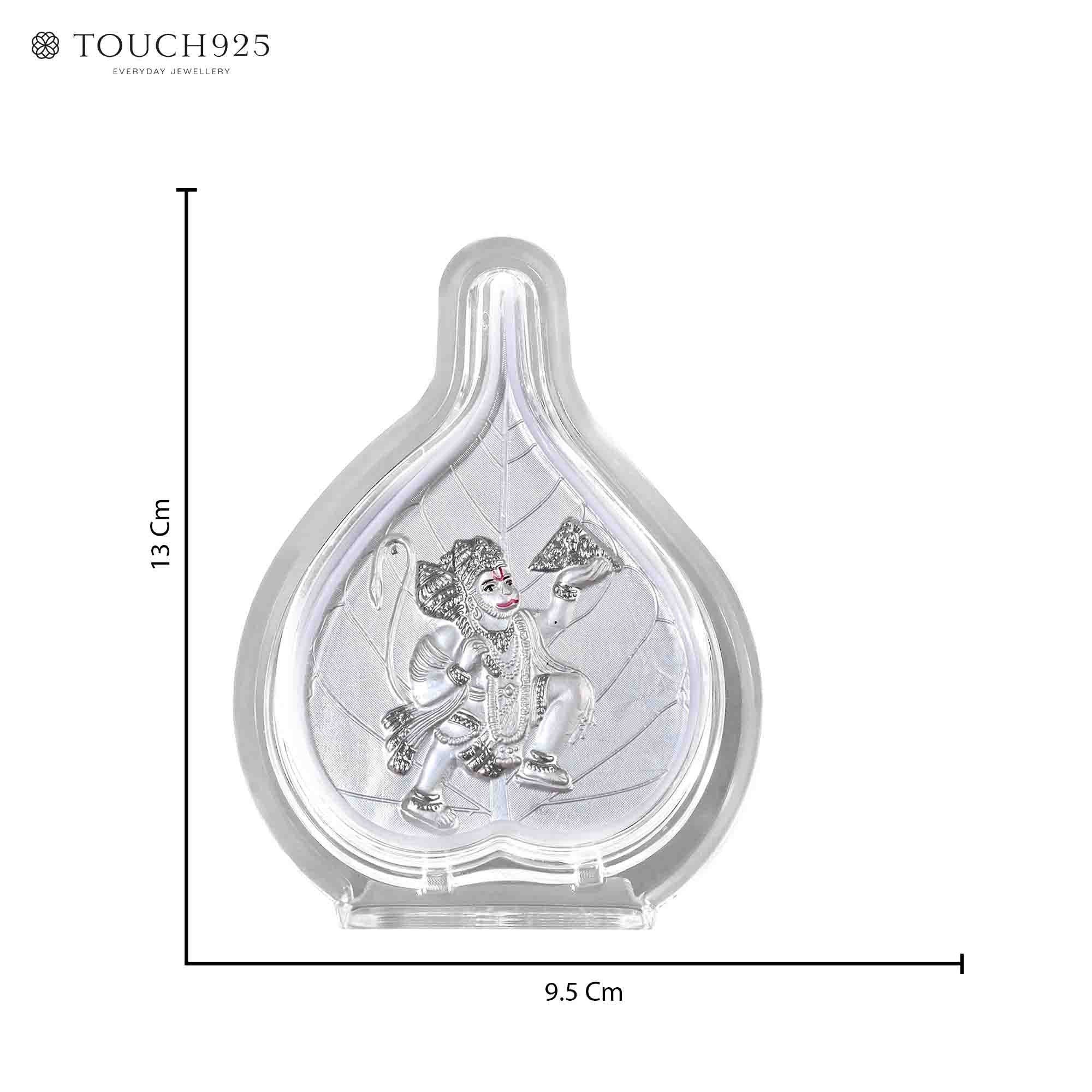 999 Silver Hanuman Ji Idol Frame - Image 6