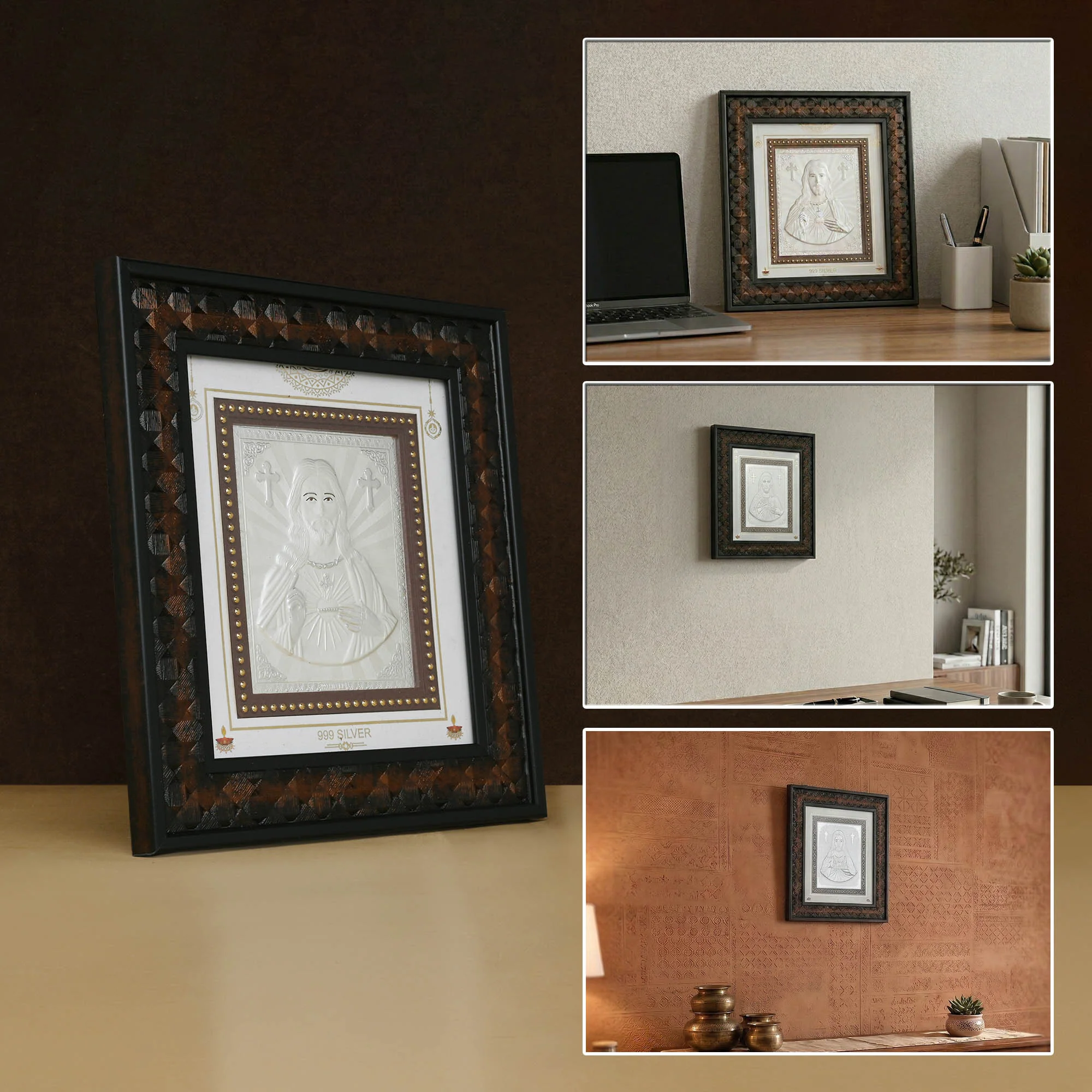 999 Silver Jesus Wall Frame - Image 6