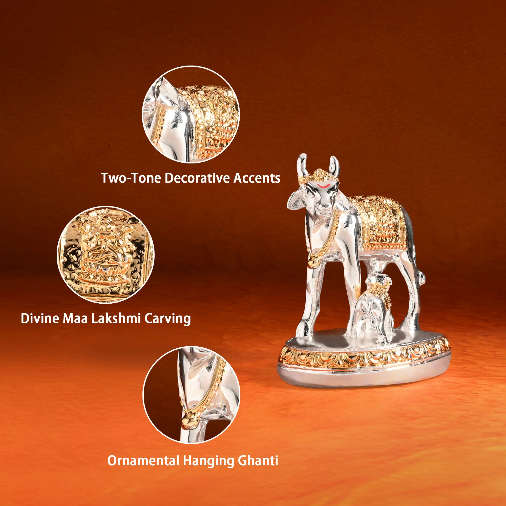 999 Silver Kamdhenu Idol - Image 3