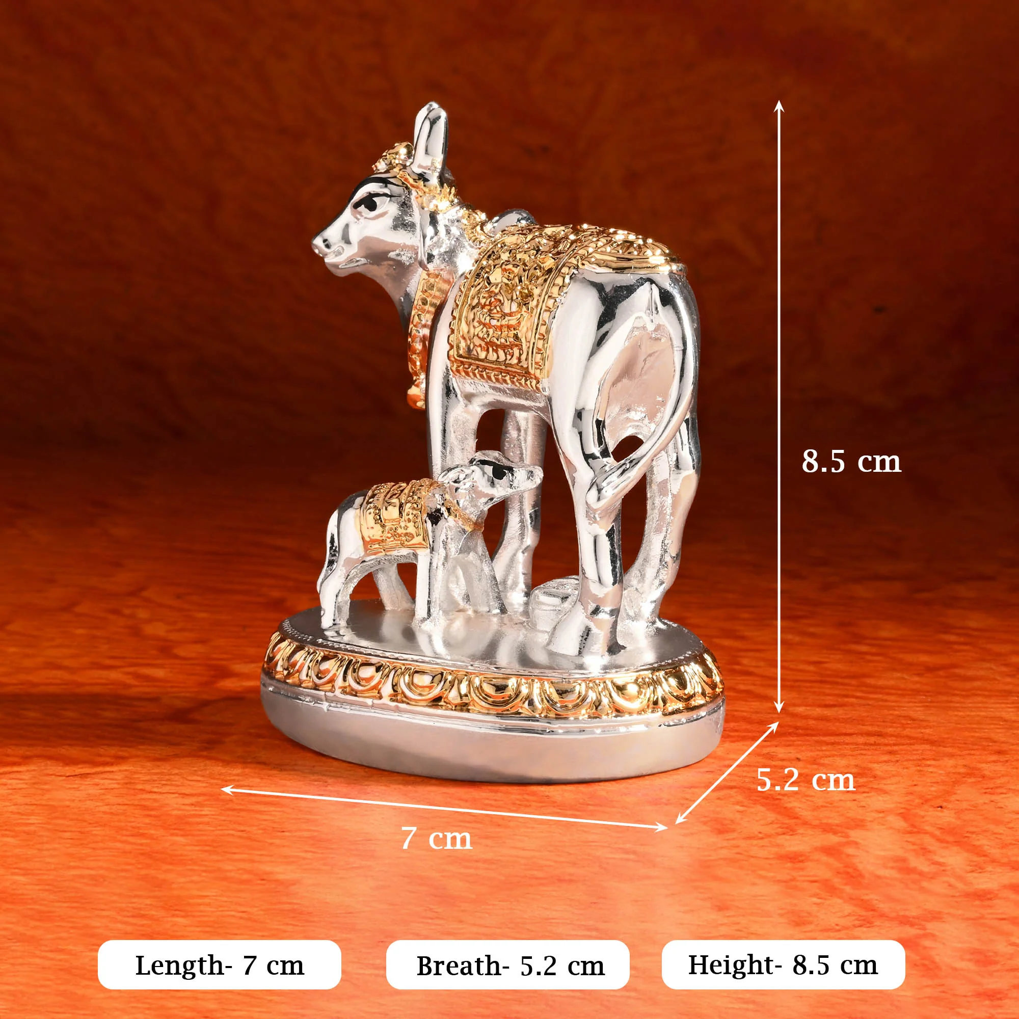 999 Silver Kamdhenu Idol - Image 5