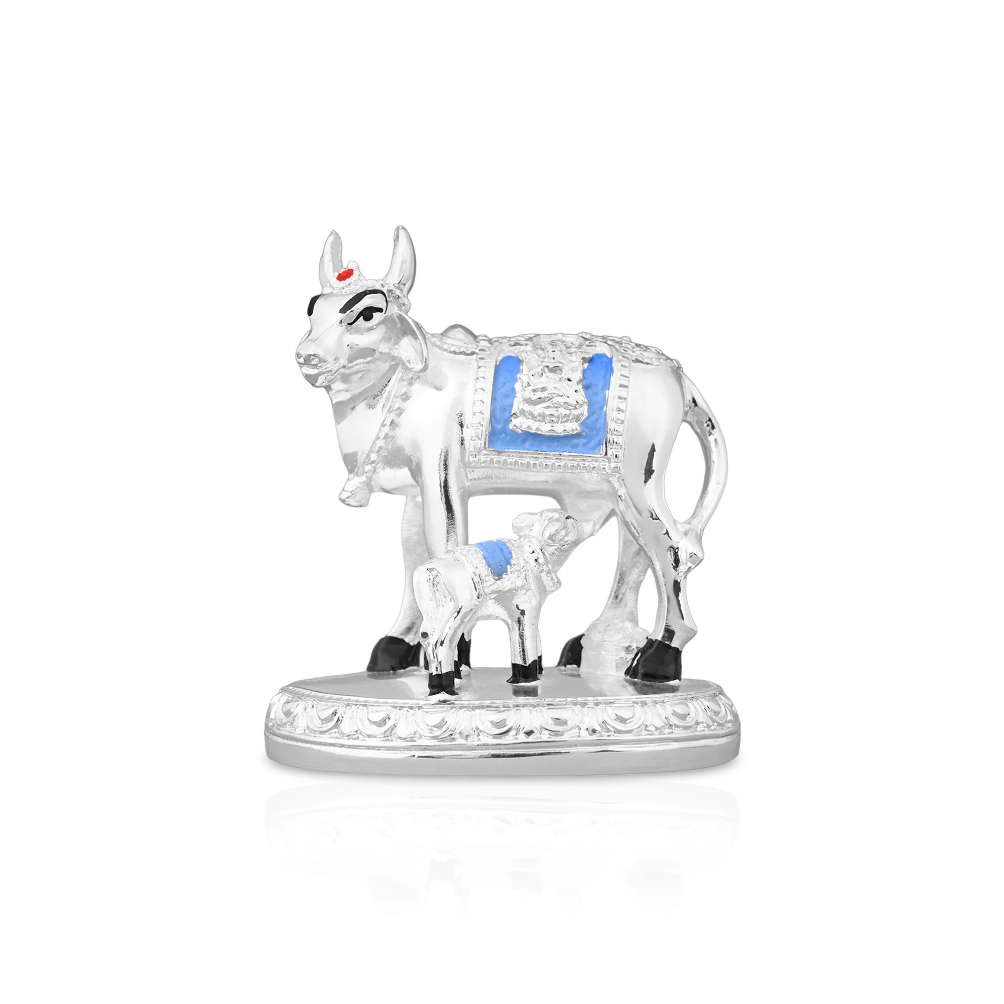 999 Silver Kamdhenu Showpiece - Image 4