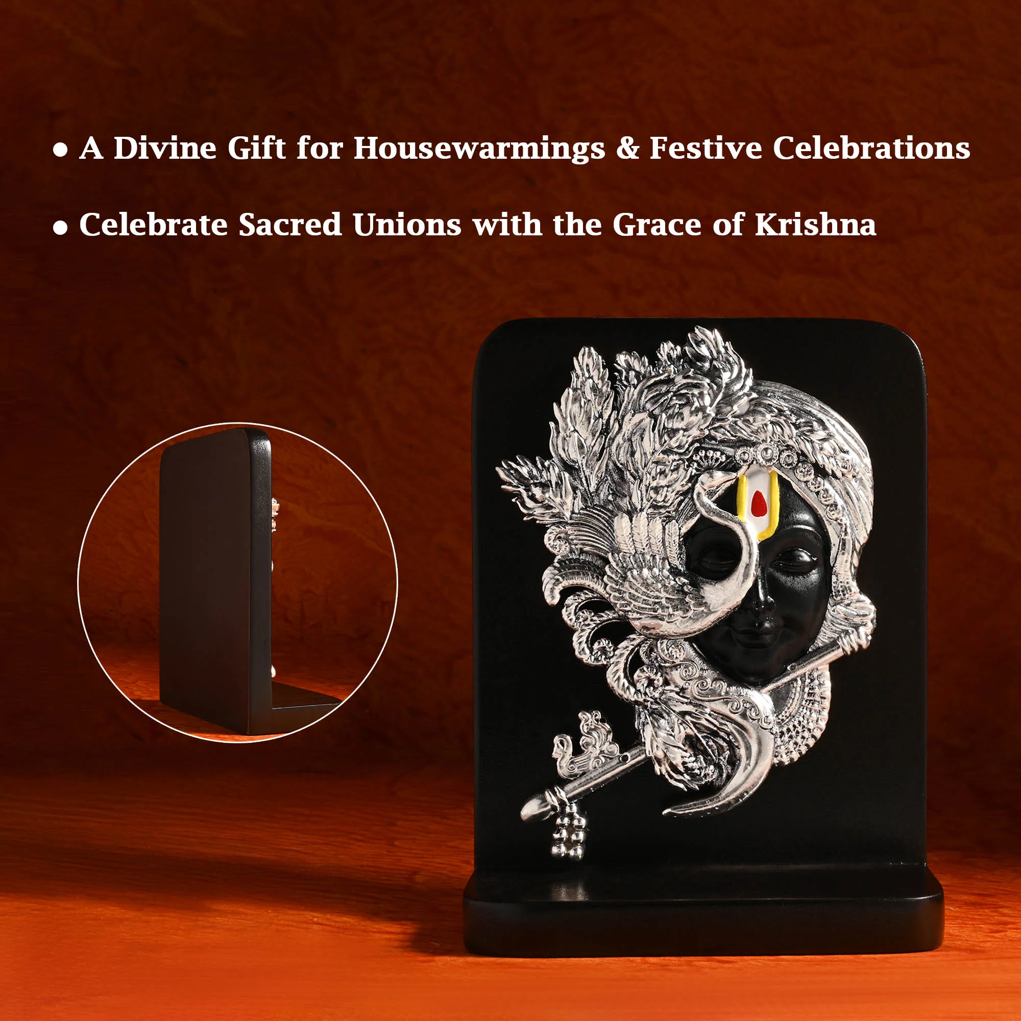 999 Silver Krishna Showpiece - Image 2