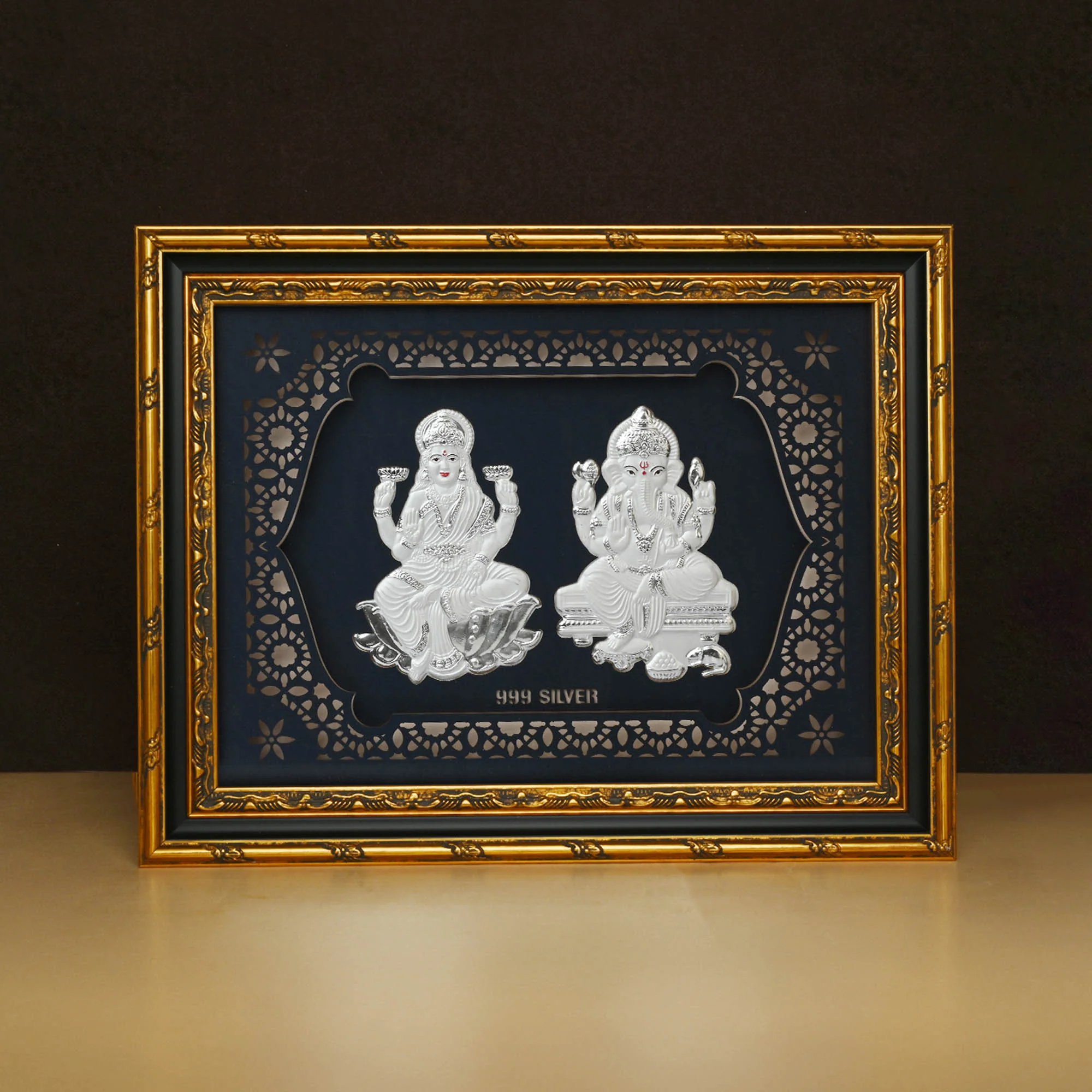 999 Silver Lakshmi Ganesh Frame