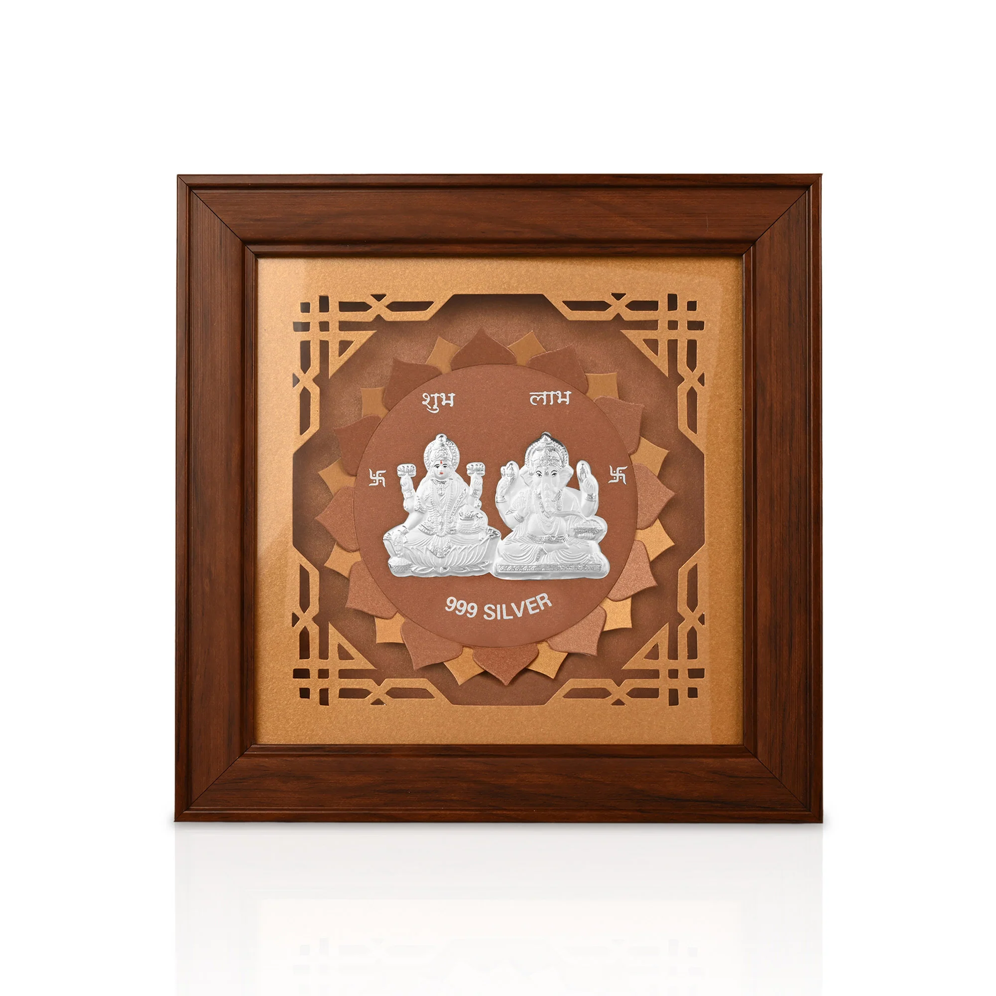 999 Silver Lakshmi Ganesh Frame - Image 4